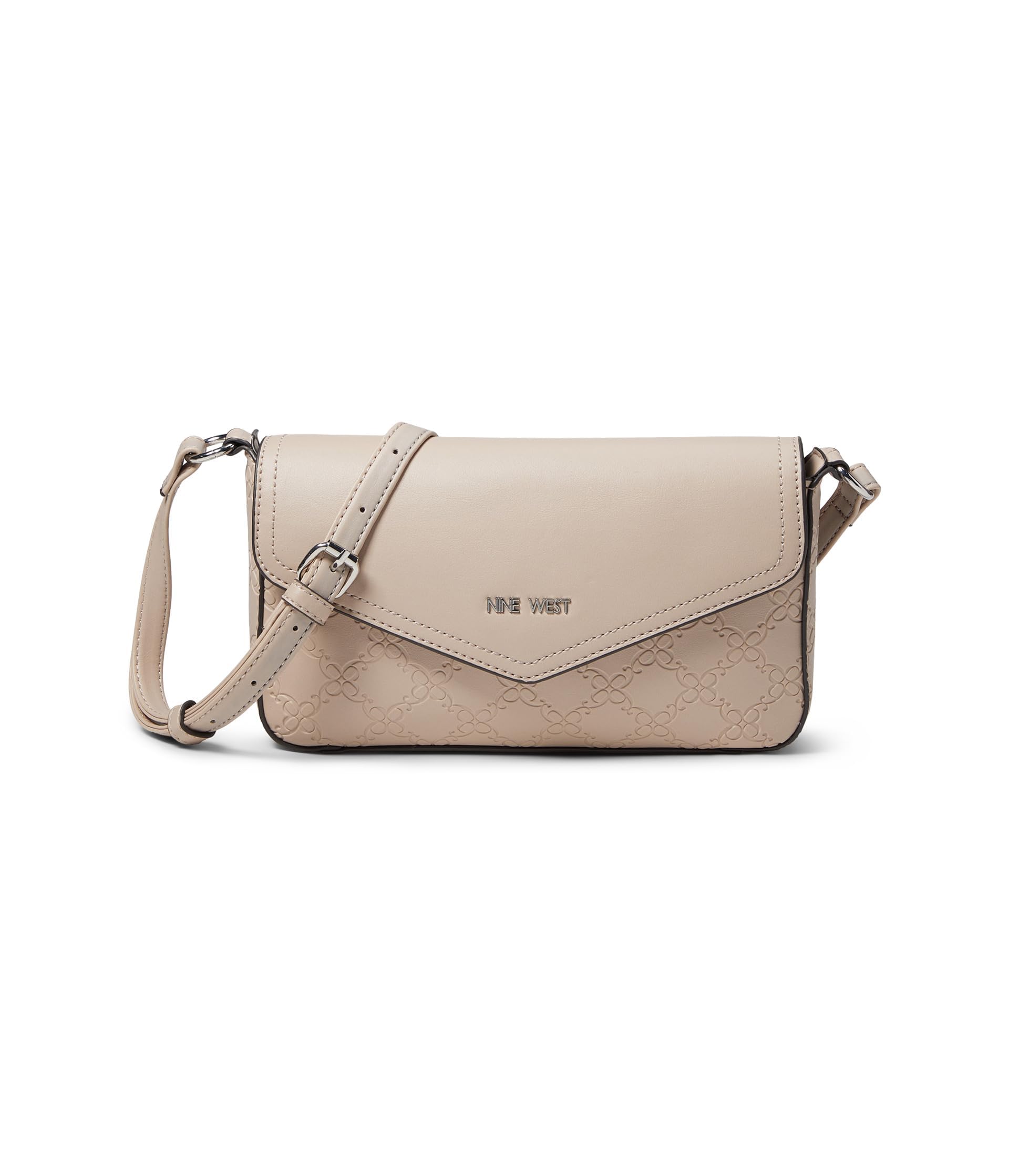 Nine West Bowie Mini Crossbody Flap Bag - Soft Marble Leather Purse for Women | Stylish Everyday Shoulder Bag for Work, Travel & Date Night