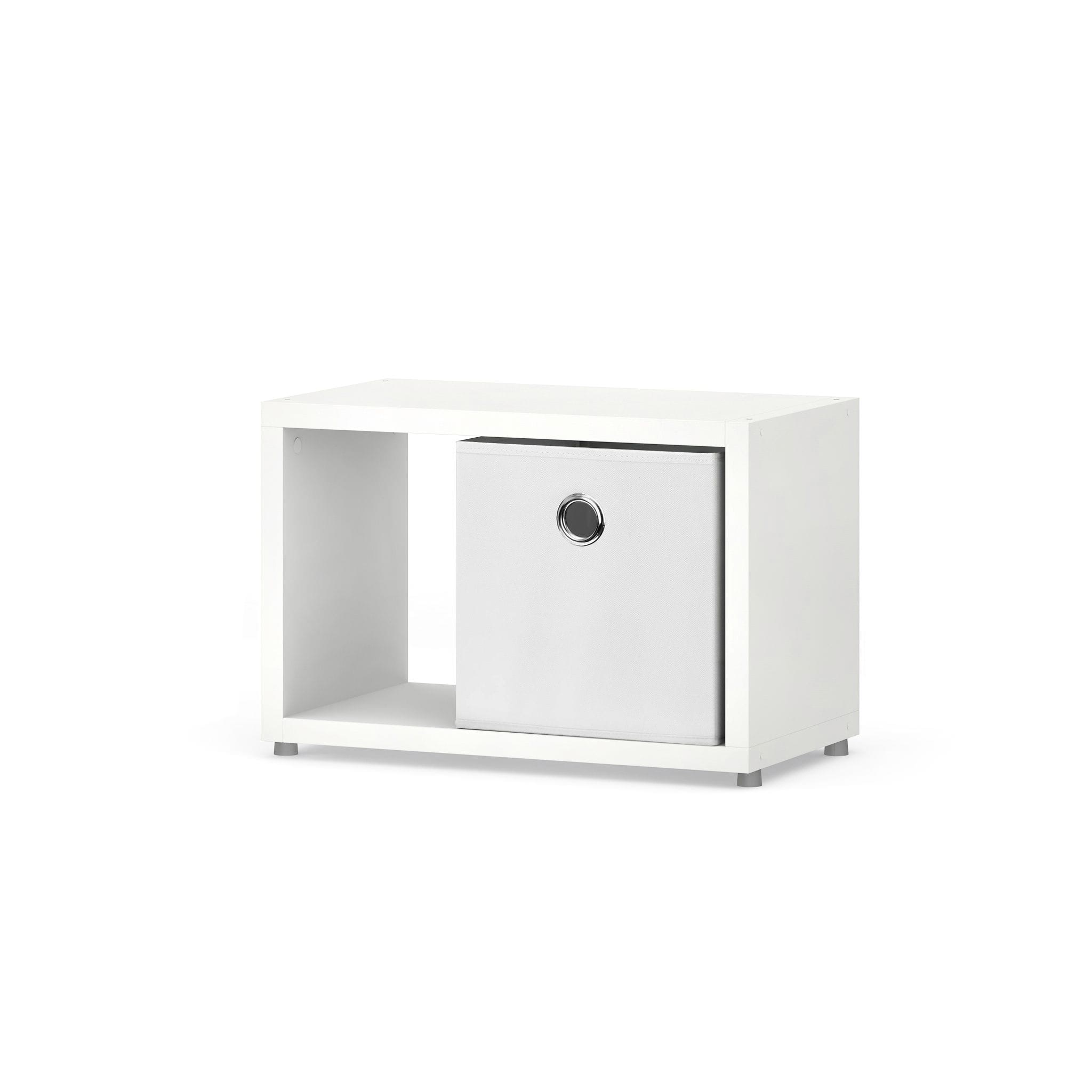 BOON Cube Storage Shelf - 1x1 Rectangular Organizer with White Softbox | Perfect for Nursery, Kids Room & Home Organization
