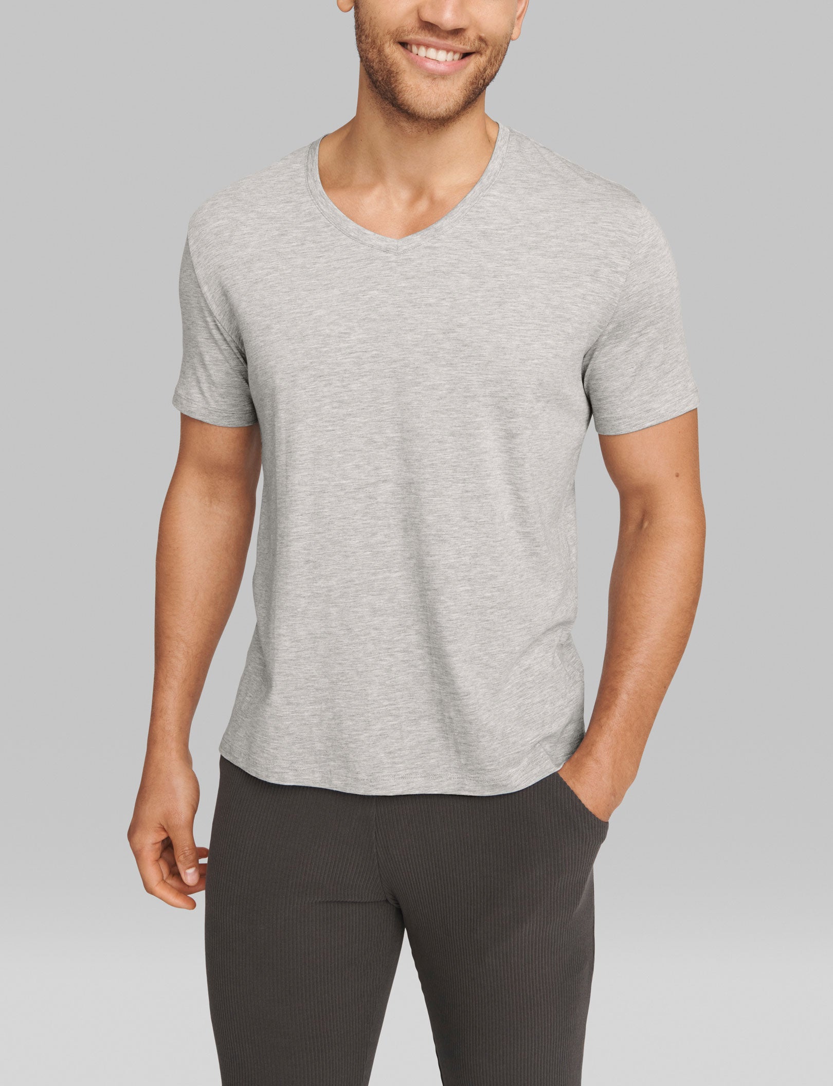 Second Skin V Neck Tee for Women - Ultra Soft Stretch Comfort Fit T-Shirt | Perfect for Layering, Casual Outfits & Everyday Wear