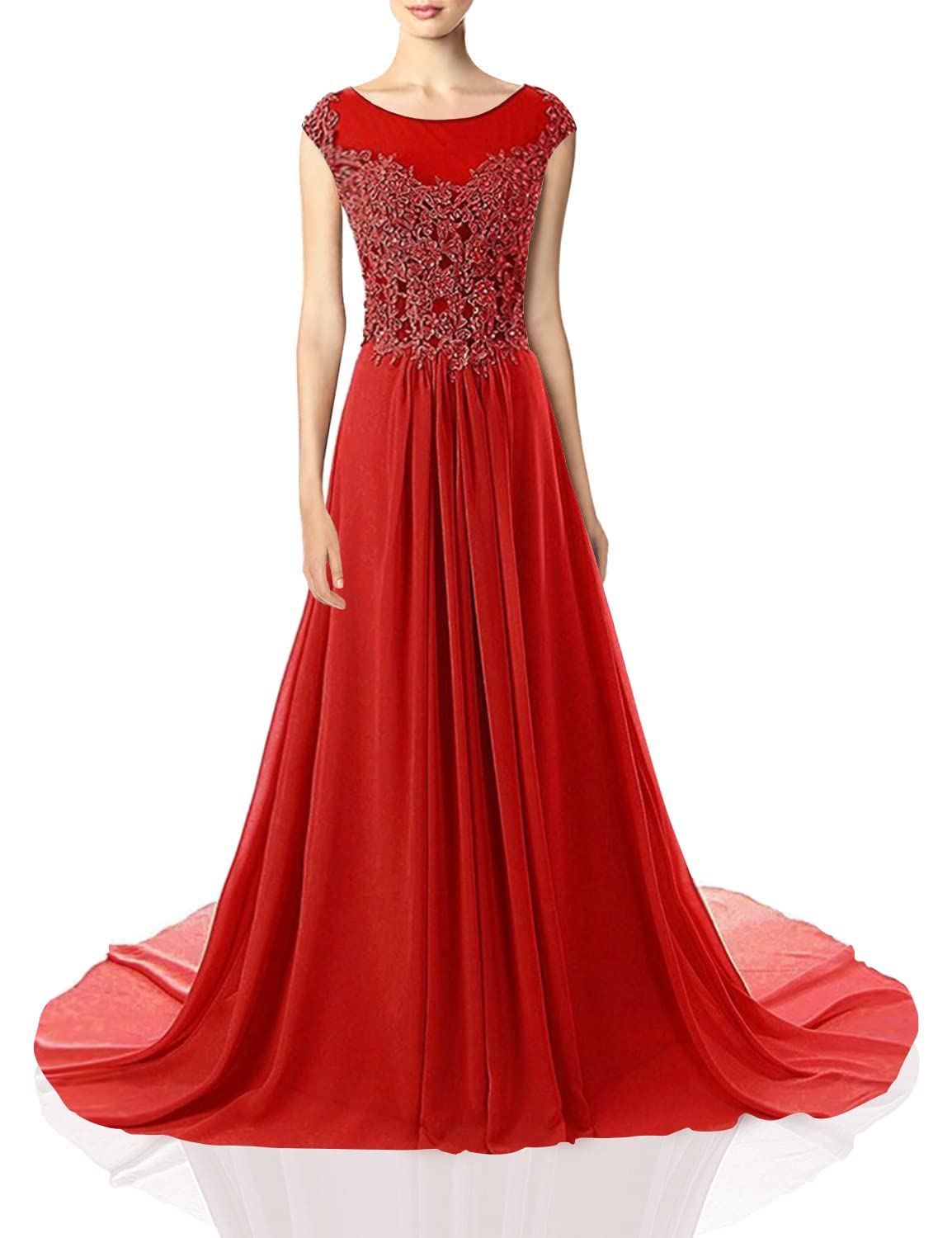 Elegant Long Prom Dresses for Women - Lace Formal Evening Gowns & Chiffon Bridesmaid Dresses - Perfect for Homecoming, Wedding Parties & Special Occasions