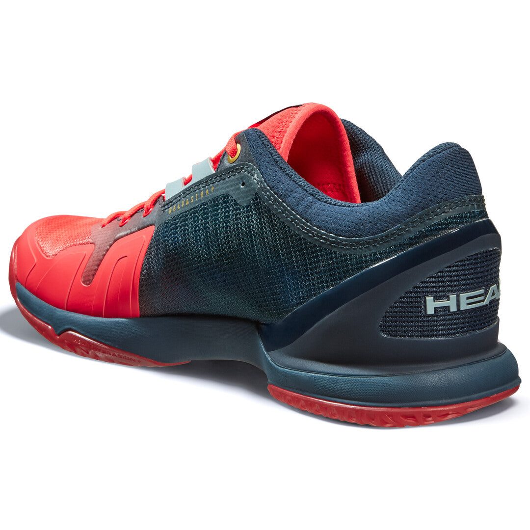 Head Sprint Pro 3.0 Men's Indoor Court Shoes - Lightweight Basketball Sneakers for Volleyball & Badminton (Red/Navy) - Perfect for Gym, Training & Competitive Sports