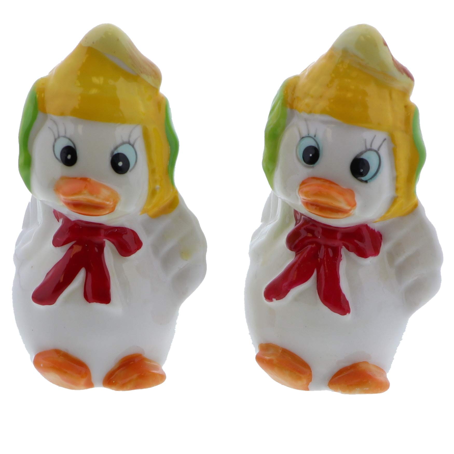 Fun Duck Salt and Pepper Shakers Set with Basket - Cute Corn Hat Design - Perfect for Kitchen Decor, Housewarming Gifts & Farmhouse Themed Dining