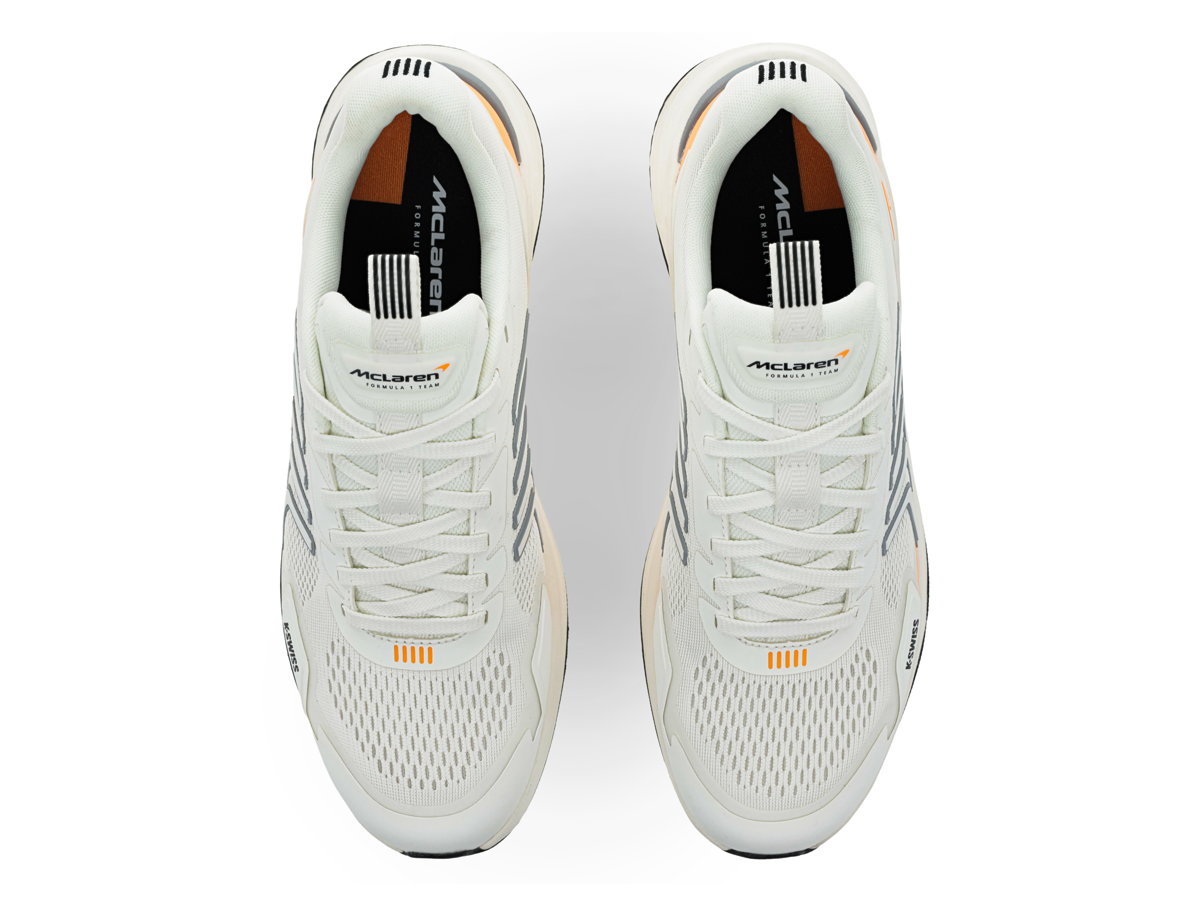 AERO ACTIVE X MCLAREN F1 Team Men's Running Shoes - Snow White/Papaya Color - Lightweight Breathable Sneakers for Jogging, Gym Workouts & Streetwear Fashion