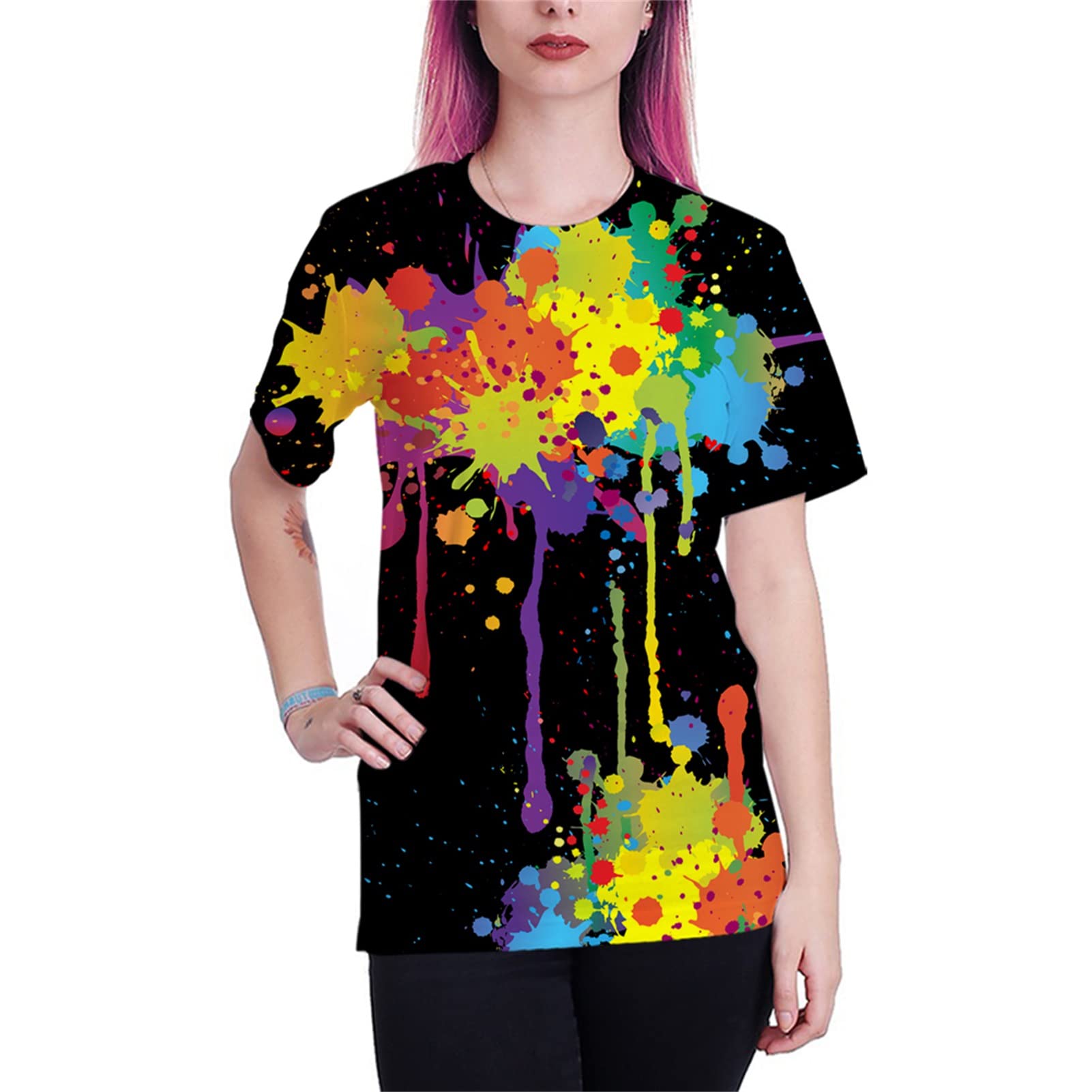 Yasswete Unisex 3D Printed Graphic T-Shirt - Short Sleeve Casual Tee for Men & Women - Perfect for Streetwear, Parties, and Everyday Fashion