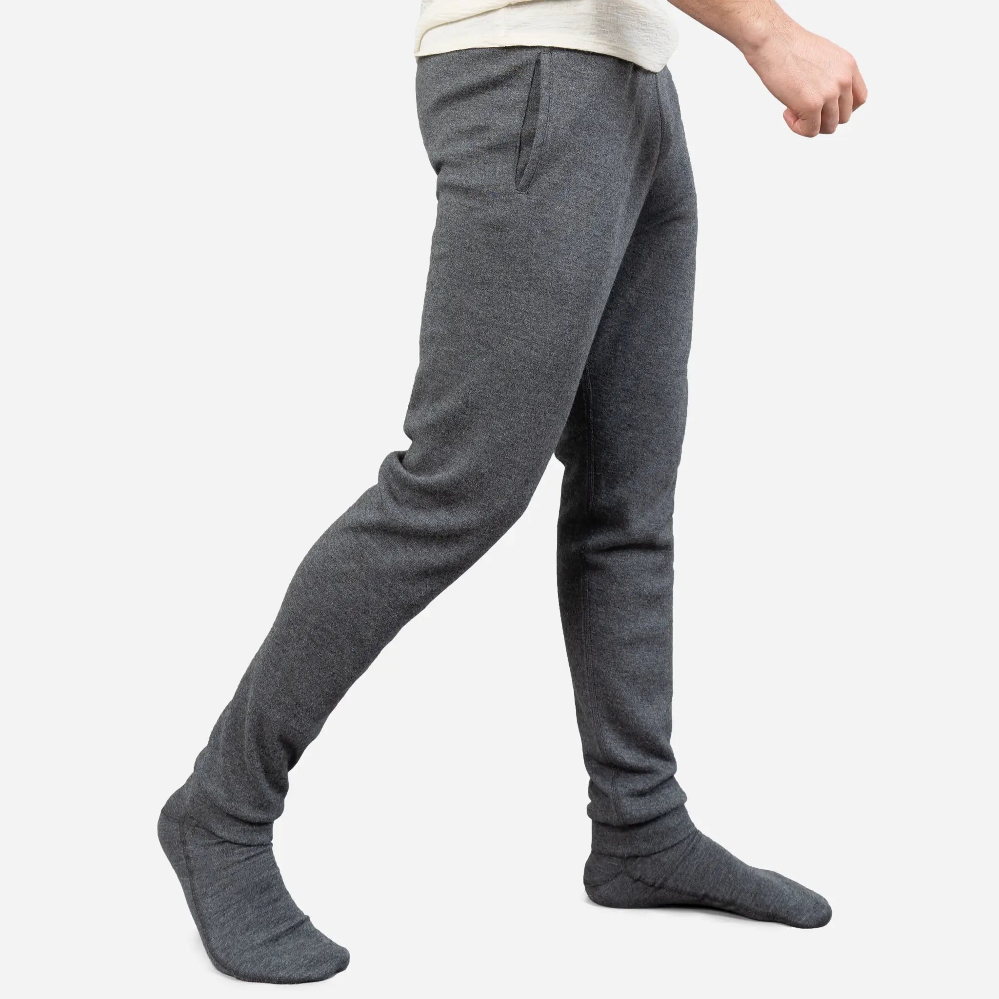 Men's Alpaca Wool Joggers - 300 GSM Lightweight Thermal Running Pants for Winter Outdoor Activities & Lounge Wear