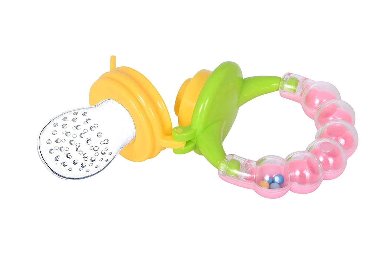 CHILDCHIC Baby Fruit Nibbler Feeder & Silicone Teether for 0-12 Months - BPA-Free, Easy Grip, Multicolor (7-Pack) - Perfect for First Foods, Teething Relief & On-the-Go Feeding