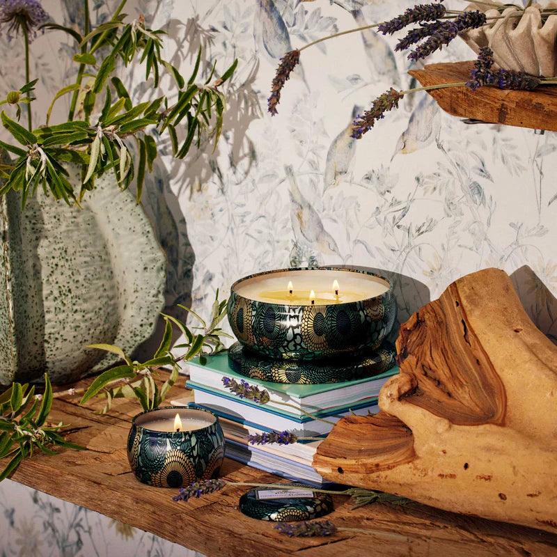 French Cade Lavender Mini Tin Candle - Aromatic Soy Wax Candle for Home, Spa & Relaxation - Perfect for Gifts, Meditation & Romantic Ambiance