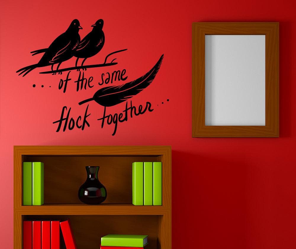 Vinyl Wall Decal Sticker - Birds of a Feather Design #OS_MB1149 | Removable Home Decor for Nursery, Living Room & Office