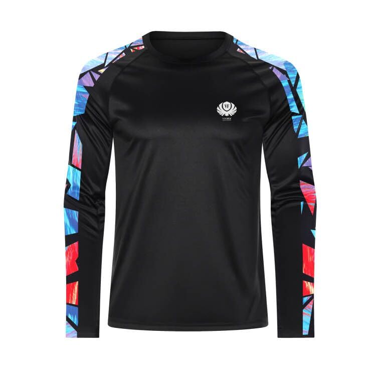 Men's UPF 50+ Sun Protection Shirt - Lightweight Long Sleeve UV Shirt with Stylish Print for Fishing, Hiking & Running - Perfect for Outdoor Adventures and Summer Activities