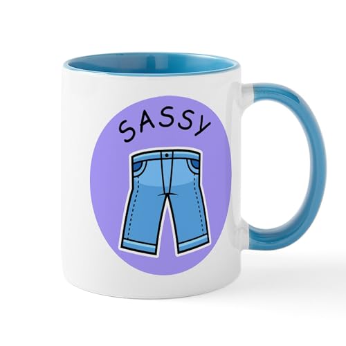 White/Blue Inside - Sassy Pants Mug