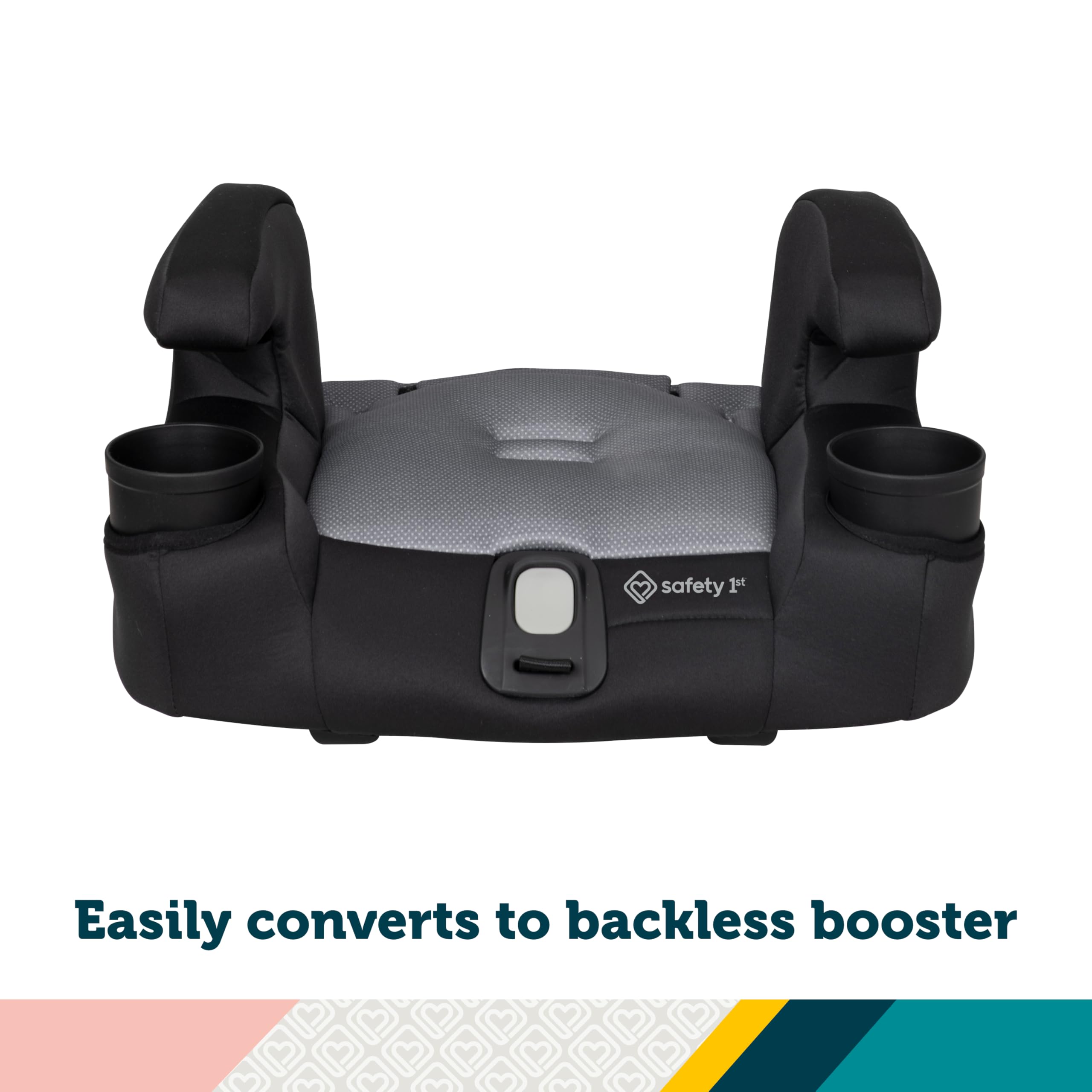 Safety 1st Boost-and-Go All-in-1 Harness Booster Car Seat – 3-in-1 Convertible for Extended Use: Forward-Facing Harness, High-Back & Backless Booster – Dunes Edge – Perfect for Travel, School & Family Road Trips