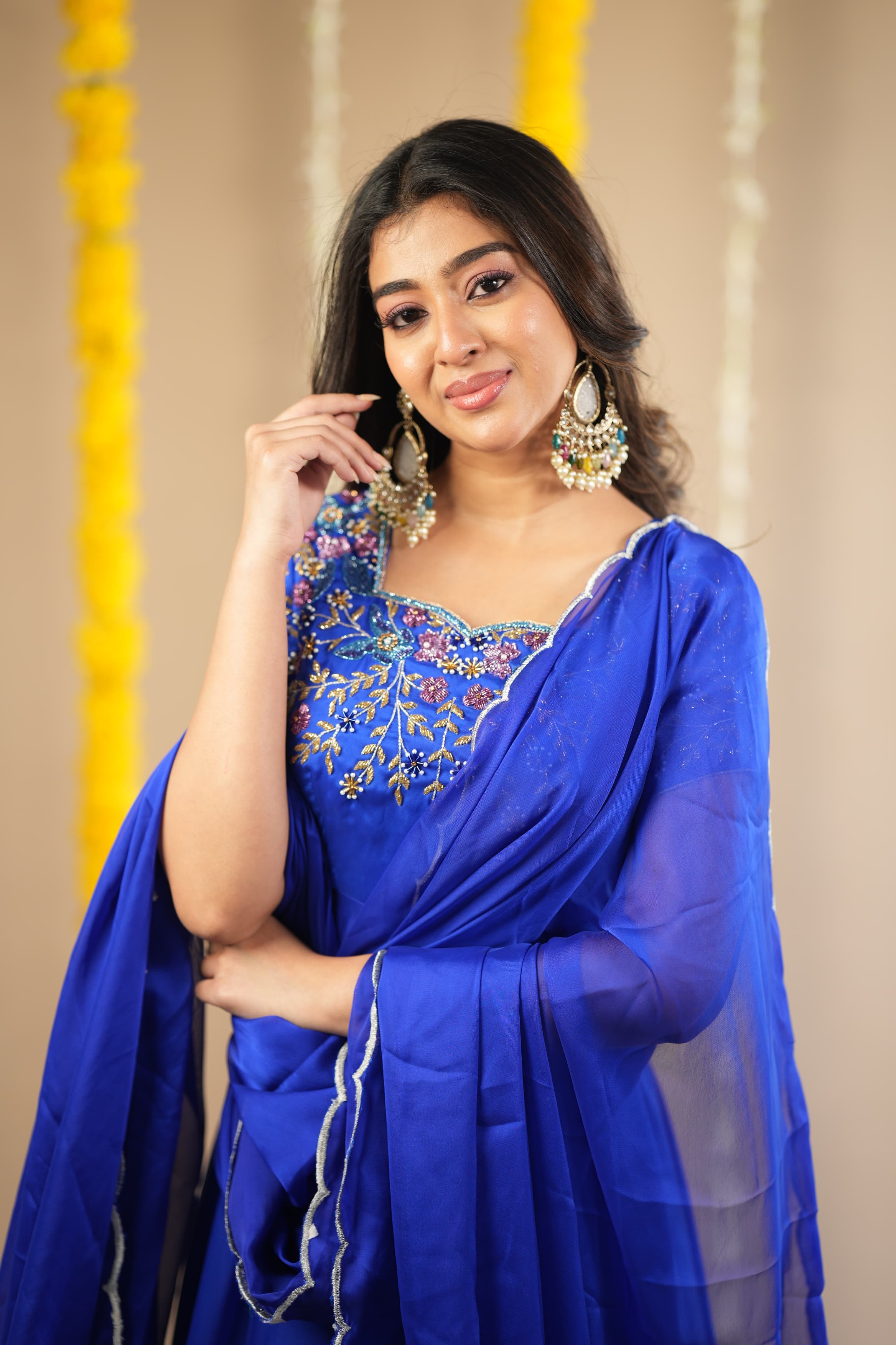 DD631 Nethra Premium Designer Anarkali Dress - Elegant Indian Party Wear for Women, Perfect for Weddings, Festivals & Special Occasions