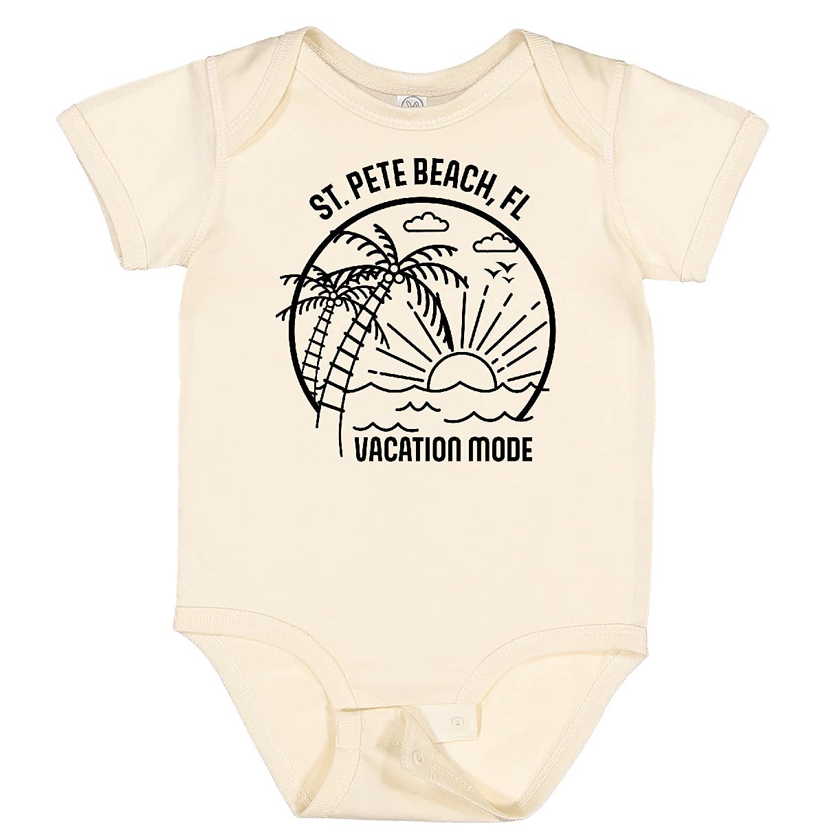 Inktastic Summer Vacation Mode St. Pete Beach Florida Baby Bodysuit - Cute Outfit for Beach Trips & Family Photos