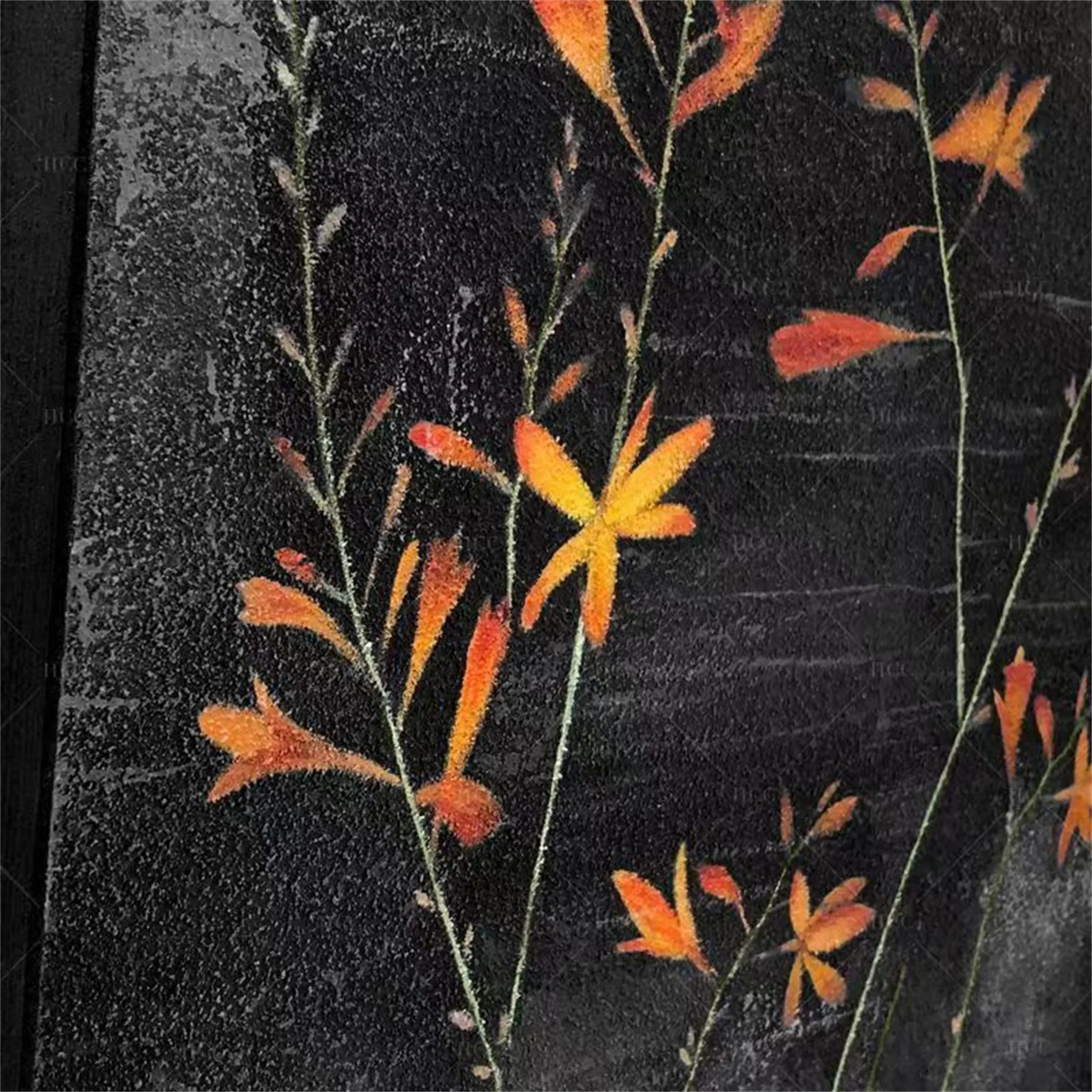 Flower and Tree Painting #FT 061 - Handmade Canvas Wall Art for Home & Office Decor | Perfect for Living Room, Bedroom, or Gift