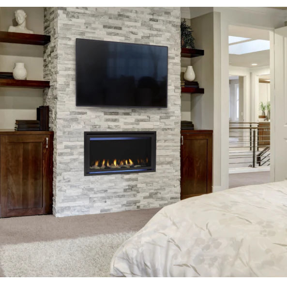 Majestic Jade 32 Inch Linear Direct Vent Gas Fireplace - Modern Home Heating Solution for Living Rooms & Bedrooms | Energy Efficient & Stylish Design