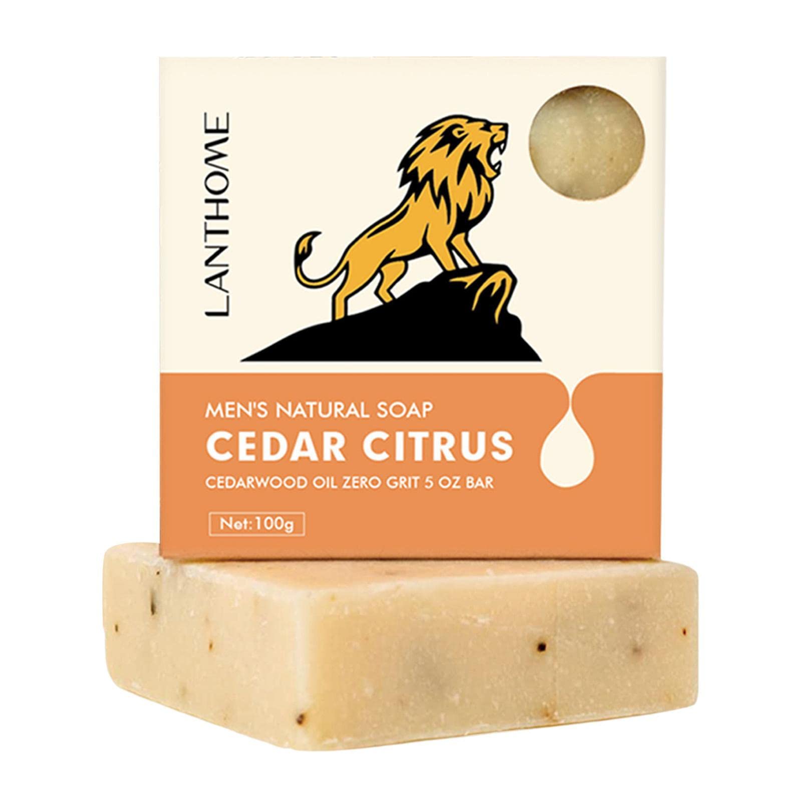 Natural Cedar Soap Bar for Sensitive Skin | 100g Moisturizing Body Wash Soap with Organic Ingredients for Soft & Smooth Skin | Perfect for Daily Shower, Spa & Gift Giving