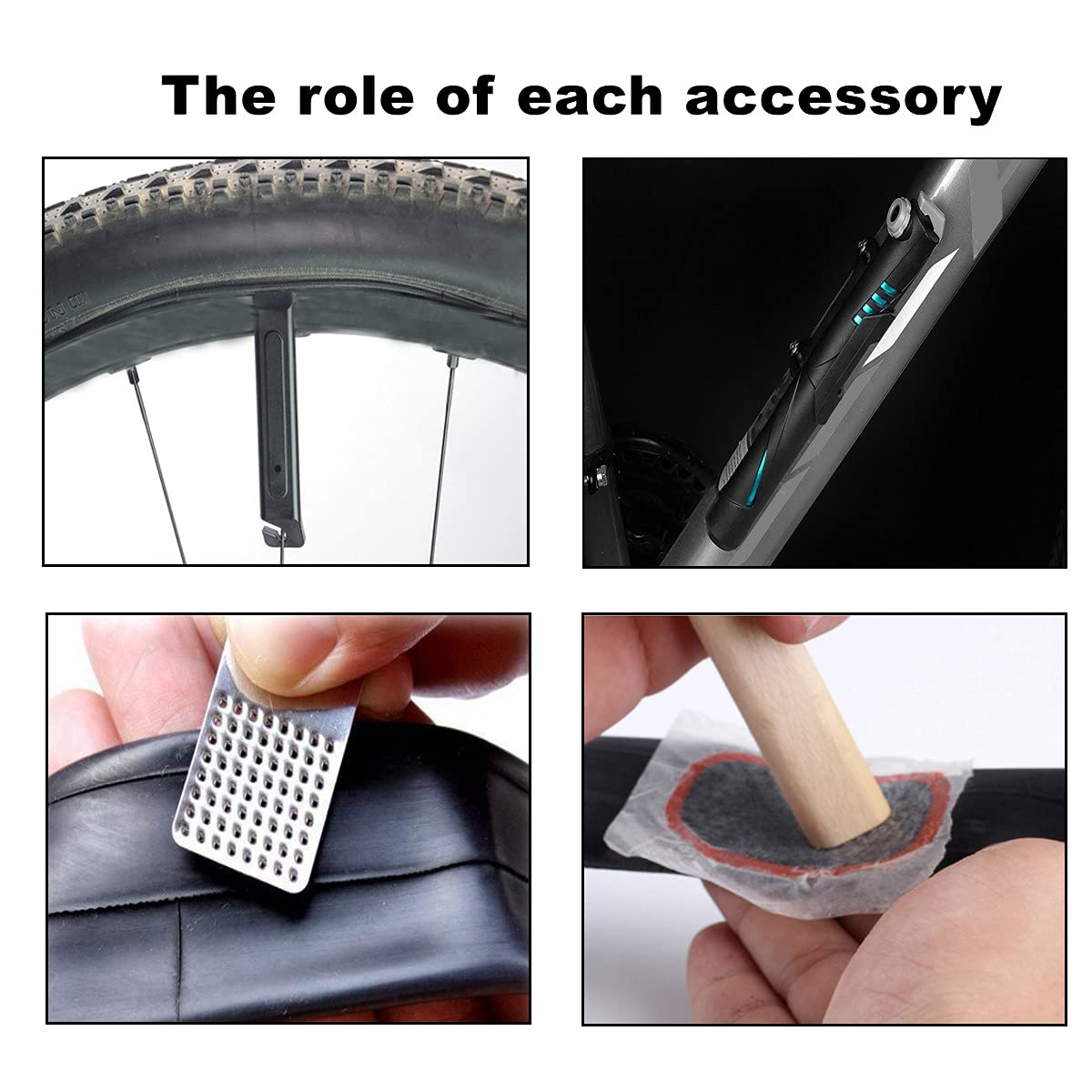 Beenlen Bike Repair Kit - Portable Bicycle Patch Tool with Repair Bag & Tire Pump for Mountain & Road Bikes - Perfect for Camping, Travel & Emergency Roadside Repairs