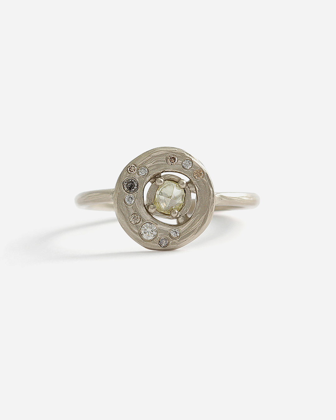 Natural Yellow Raw Diamond Ring with Diamonds | Cosmo 3 | Elegant Jewelry for Weddings, Anniversaries & Special Occasions