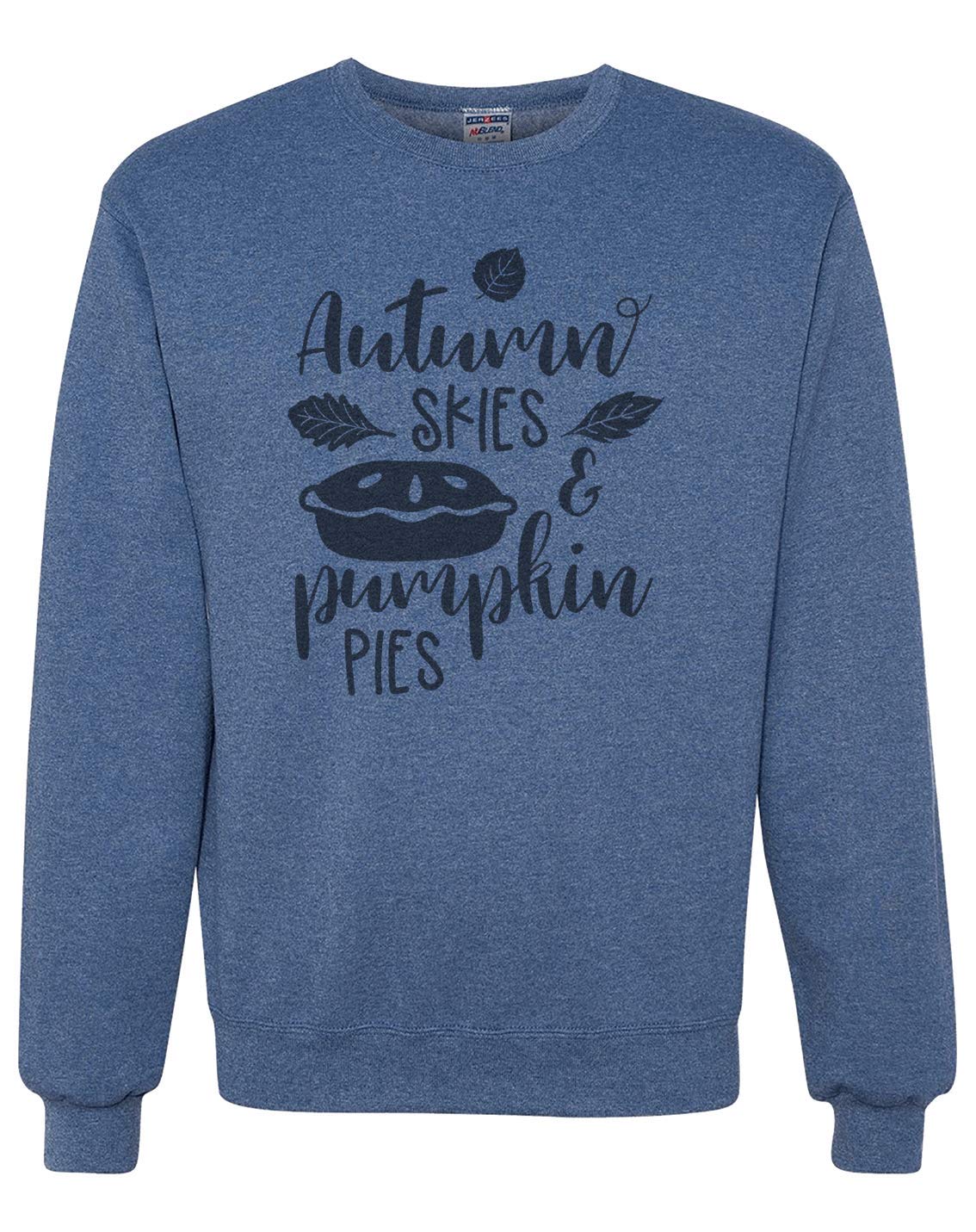 7 ate 9 Apparel Unisex Adult Fall Pumpkin Pie Graphic T-Shirt - Cozy Autumn Casual Wear for Halloween, Thanksgiving & Seasonal Outfits