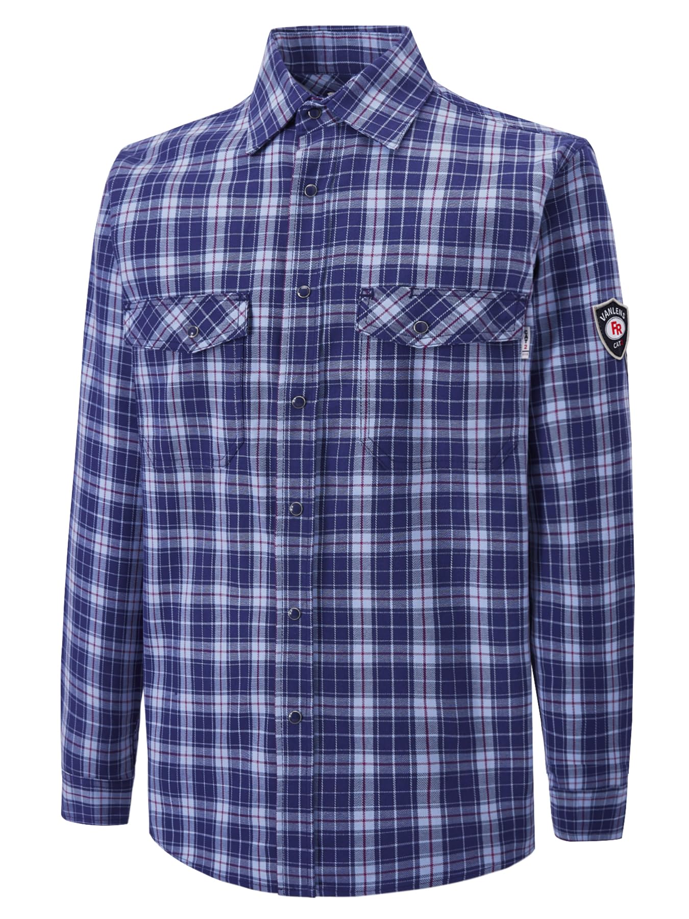 FR Flame Resistant Men's Welding Shirts - CAT/HRC2 Rated Button Down Work Shirts for Construction, Oilfield & Industrial Safety