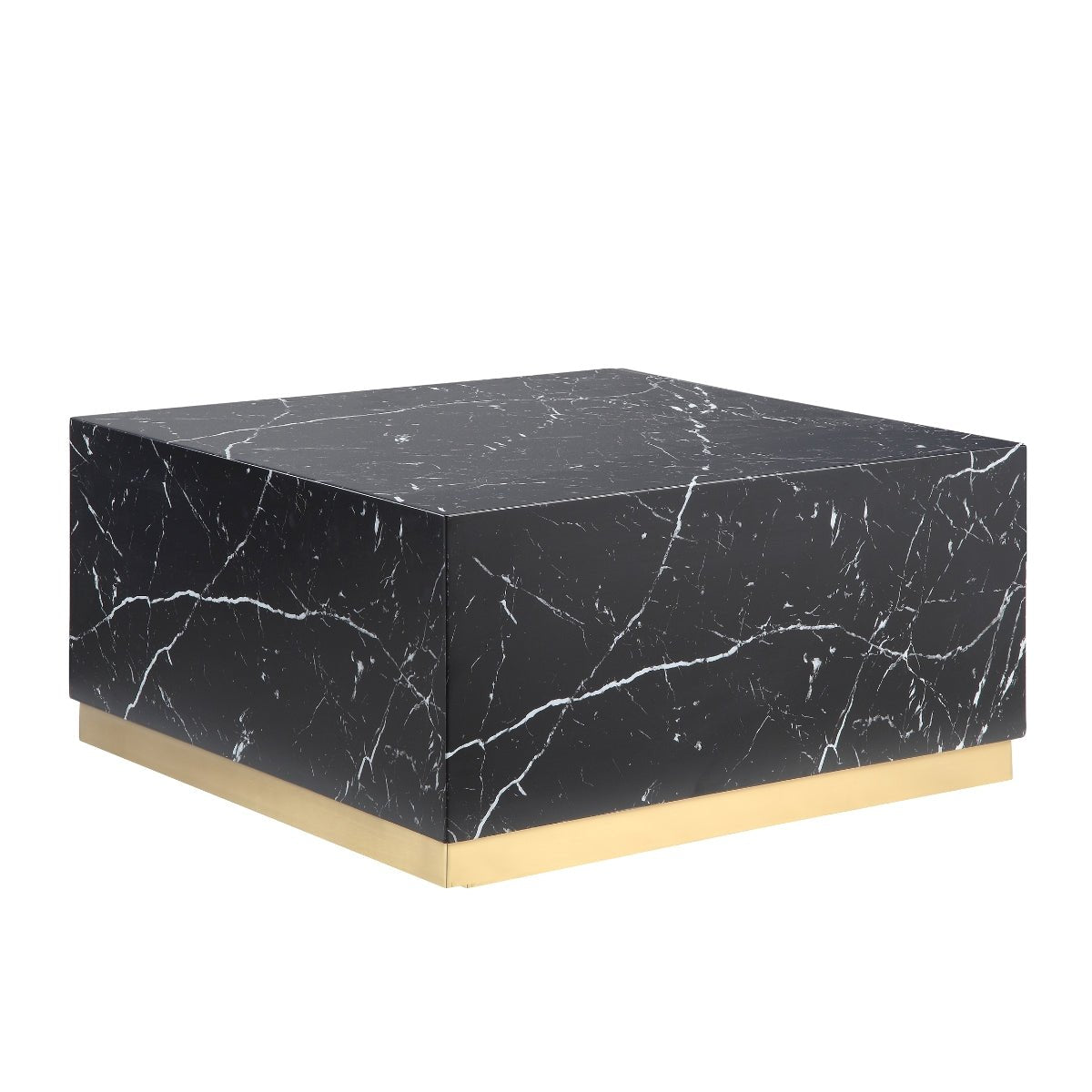 Modern Black Large Square Coffee Table - Stylish Living Room Centerpiece for Home Decor, Perfect for Sofa Sets and Lounge Areas