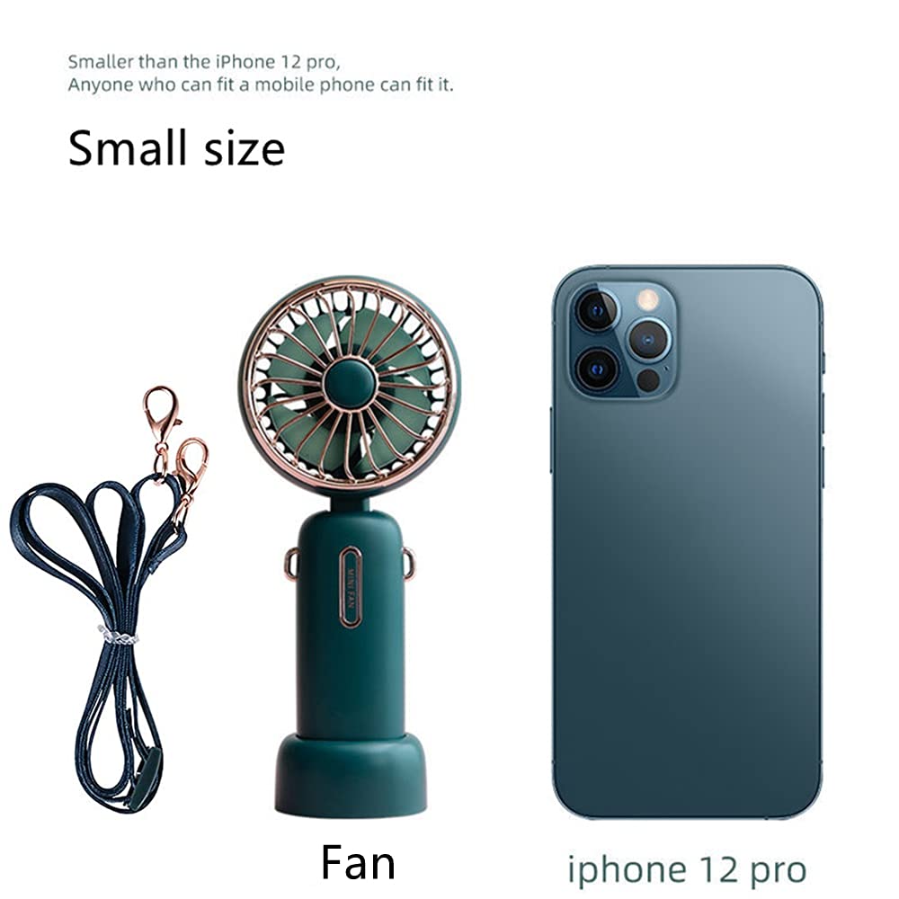 Portable USB Rechargeable Handheld Fan - 3 Speed Settings, 4800mAh Battery, Foldable Mini Desk Fan for Travel, Office, Home & Outdoor Activities | Perfect for Camping, Hiking, Beach & Hot Weather Use