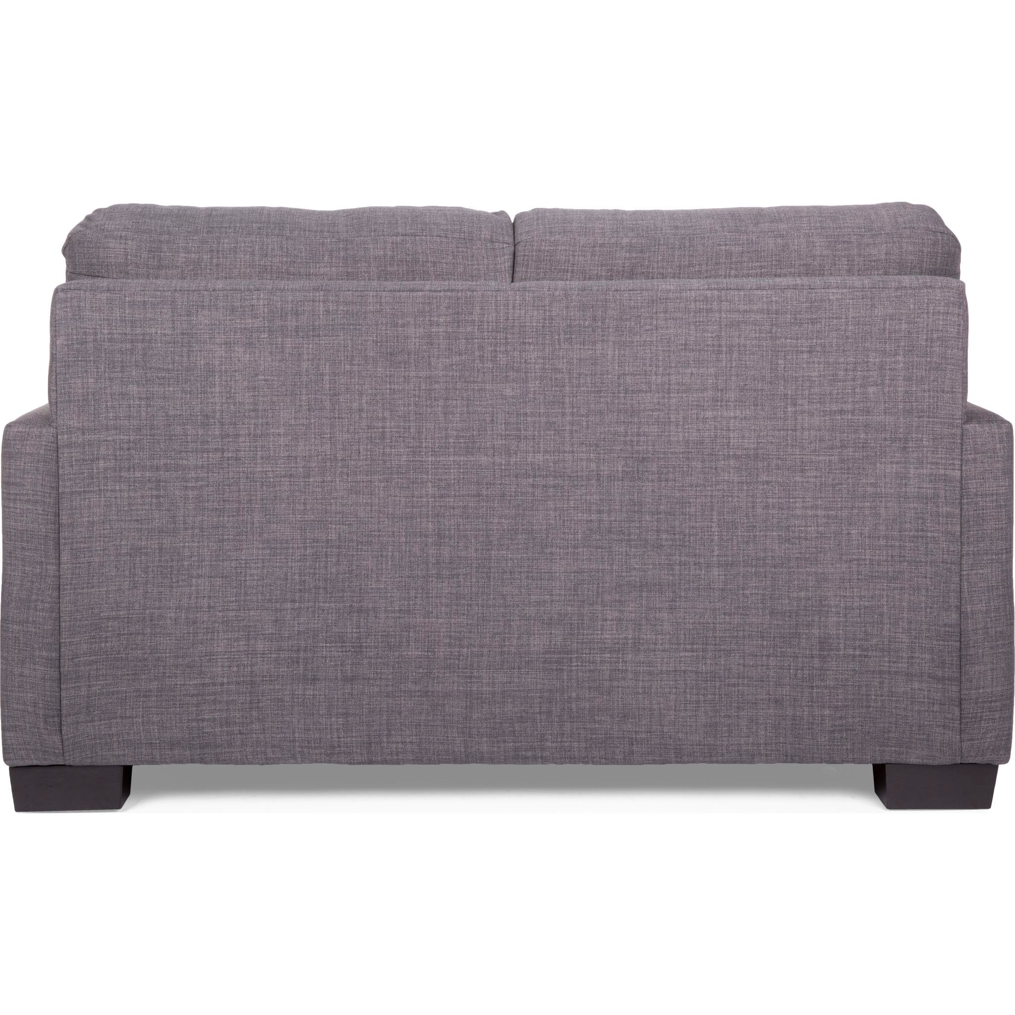 Alessandra My Custom™ Loveseat Sofa - Charcoal Gray & Tangerine Orange Upholstered Loveseat for Living Room, Bedroom, or Office - Comfortable Small Couch for Relaxing and Entertaining Guests
