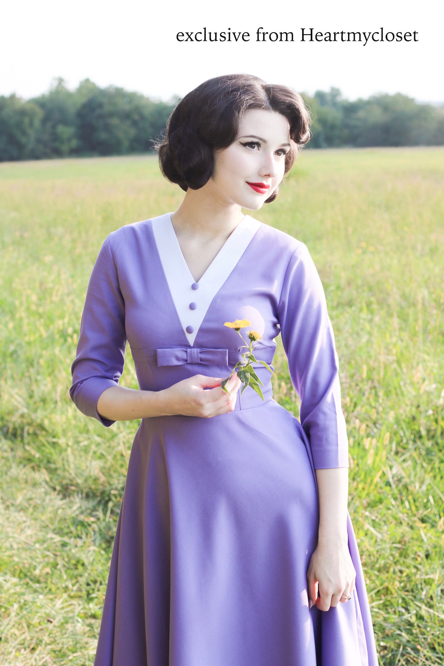 Vintage 50s Purple Dress - Agent Carter Style Retro Swing Dress for Women | Perfect for Cosplay, Themed Parties & Vintage Fashion Lovers