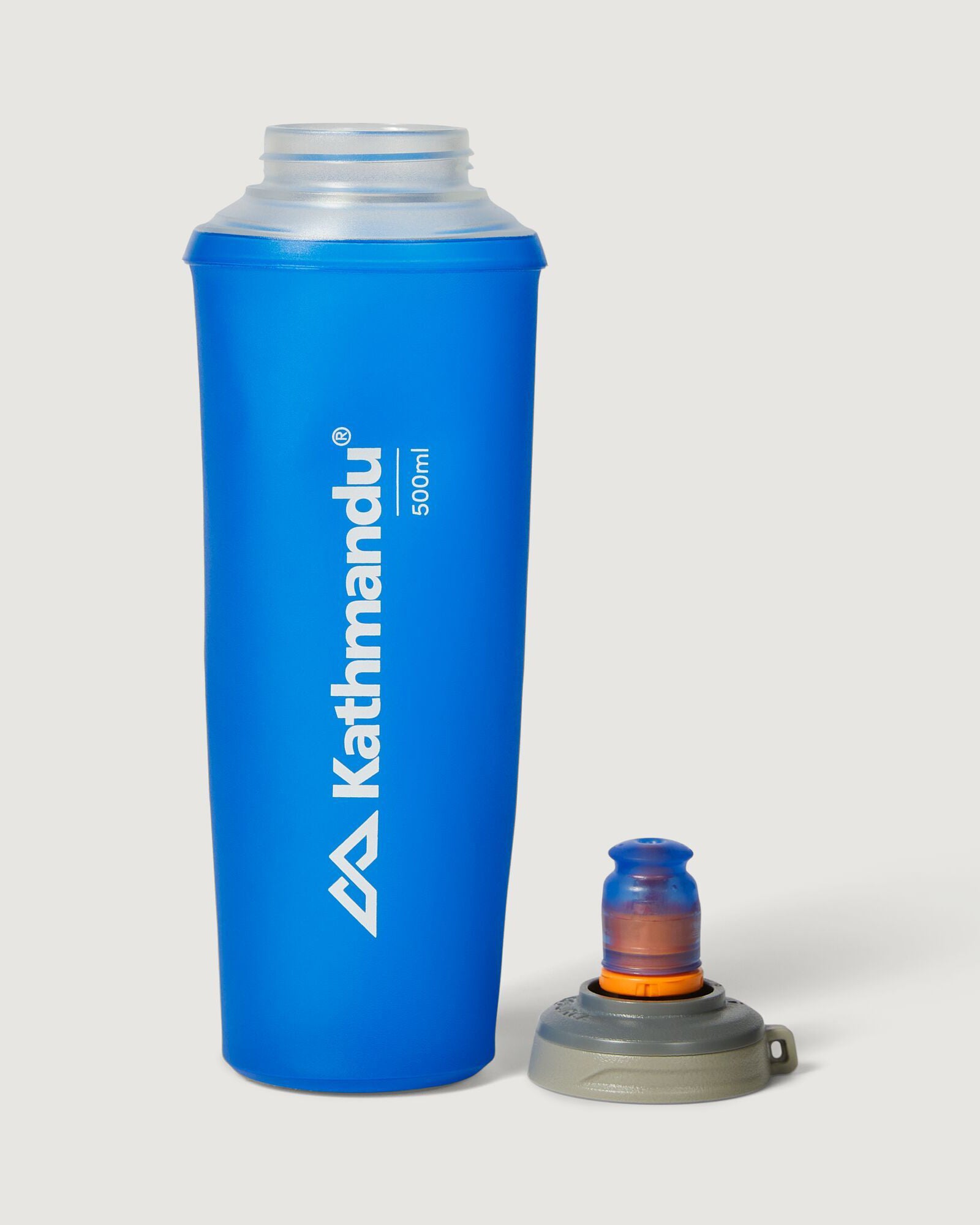 500ml Soft Flask - Lightweight Collapsible Water Bottle for Hiking, Running & Outdoor Activities - Blue