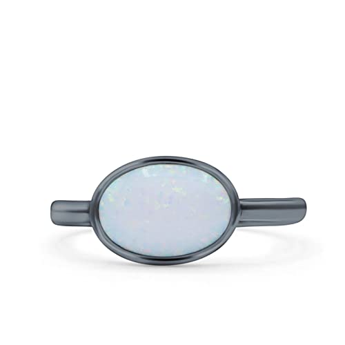 Black Tone, Lab Created White Opal