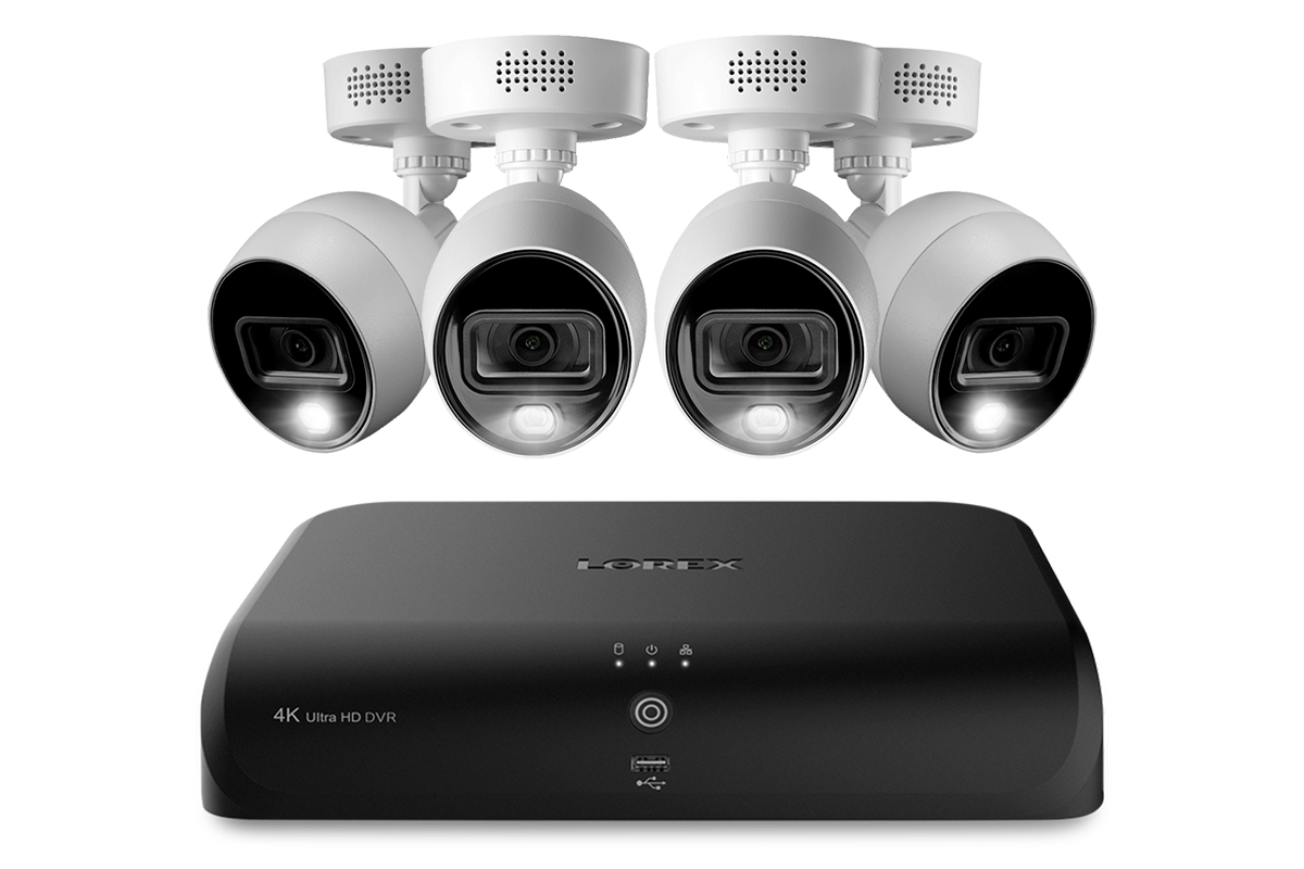 Lorex Fusion 4K 12-Channel Security Camera System (8 Wired + 4 WiFi) with 2TB DVR & Active Deterrence Bullet Cameras - Ideal for Home & Business Surveillance