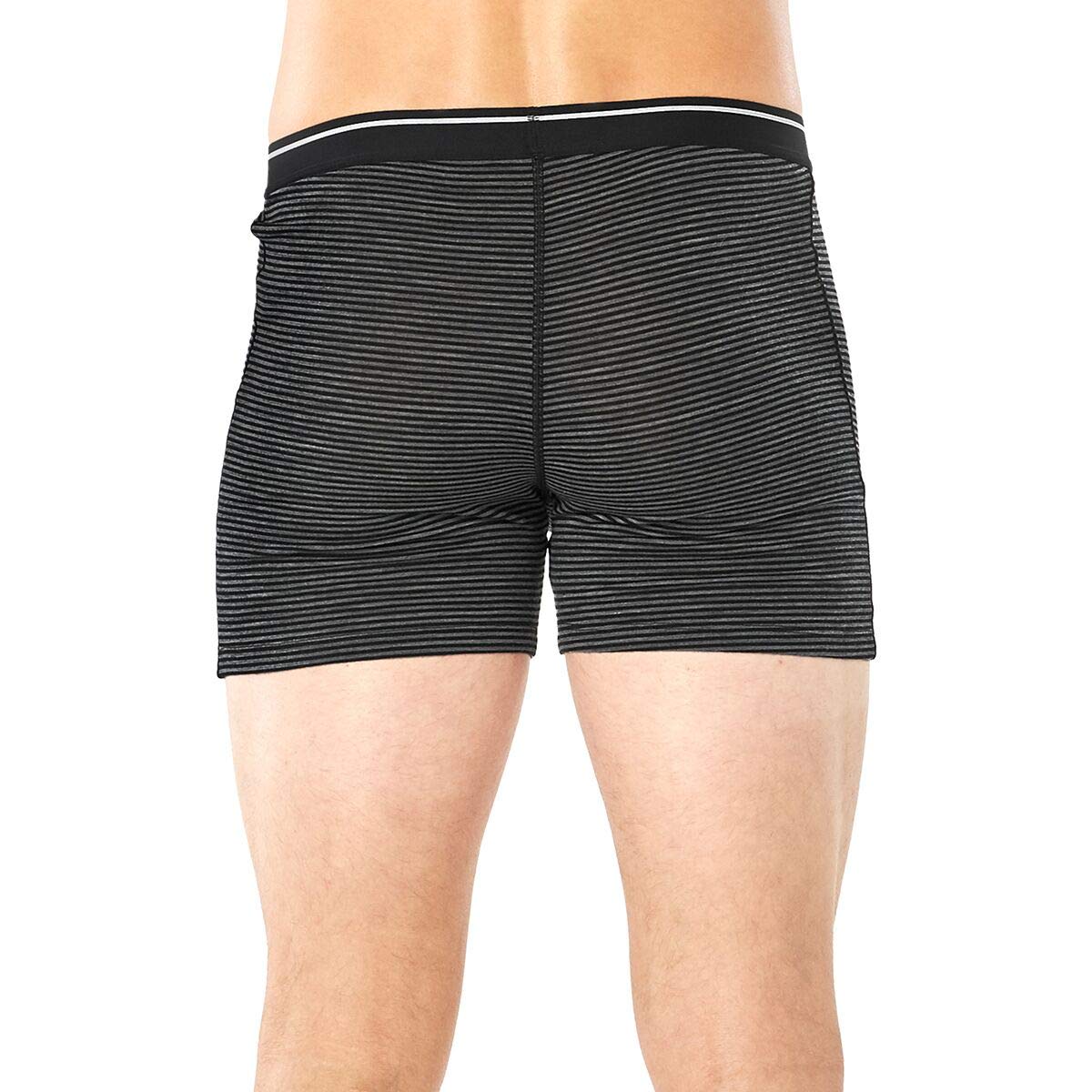 Men's Merino Wool Boxer Briefs with Fly - Icebreaker 150 Anatomica Underwear for Travel, Hiking & Everyday Comfort