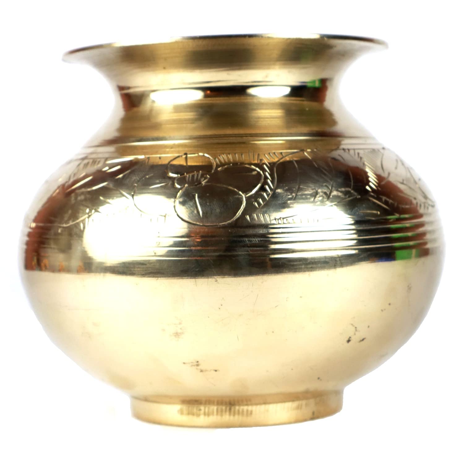 ASHRIRWAD Brass Lota Gadvi Kalash - 1.2L Puja Pitcher, Arti Pot, Matki for Hindu Rituals & Home Decor | Perfect for Pooja Ceremonies, Wedding Decor & Temple Offerings