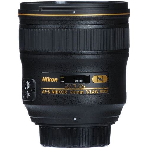 Nikon AF-S NIKKOR 24mm f/1.4G ED Wide Angle Prime Lens for DSLR Cameras - Perfect for Low Light Photography, Landscape & Portrait Shooting