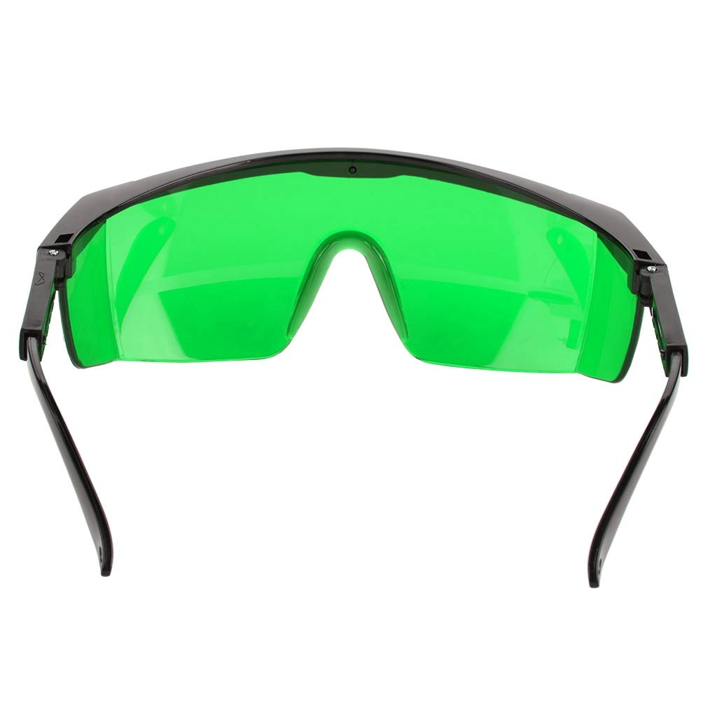 High Visibility Plastic Safety Glasses - Green Tinted Over-Glasses for Enhanced Vision in Low Light & Work Environments | Ideal for Construction, DIY, and Outdoor Activities