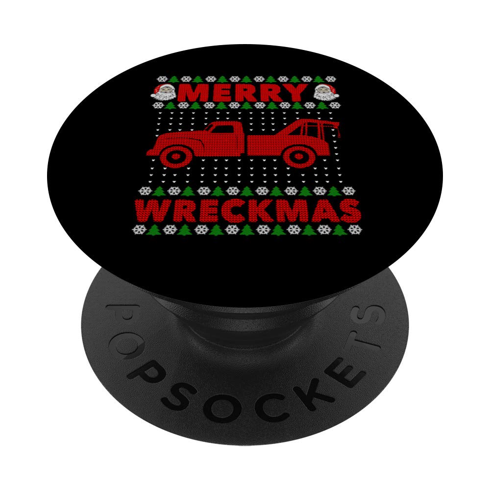 Funny Ugly Christmas Merry Wreckmas PopSockets PopGrip - Swappable Phone Grip for iPhone, Samsung & Tablets - Perfect Holiday Gift for Friends & Family