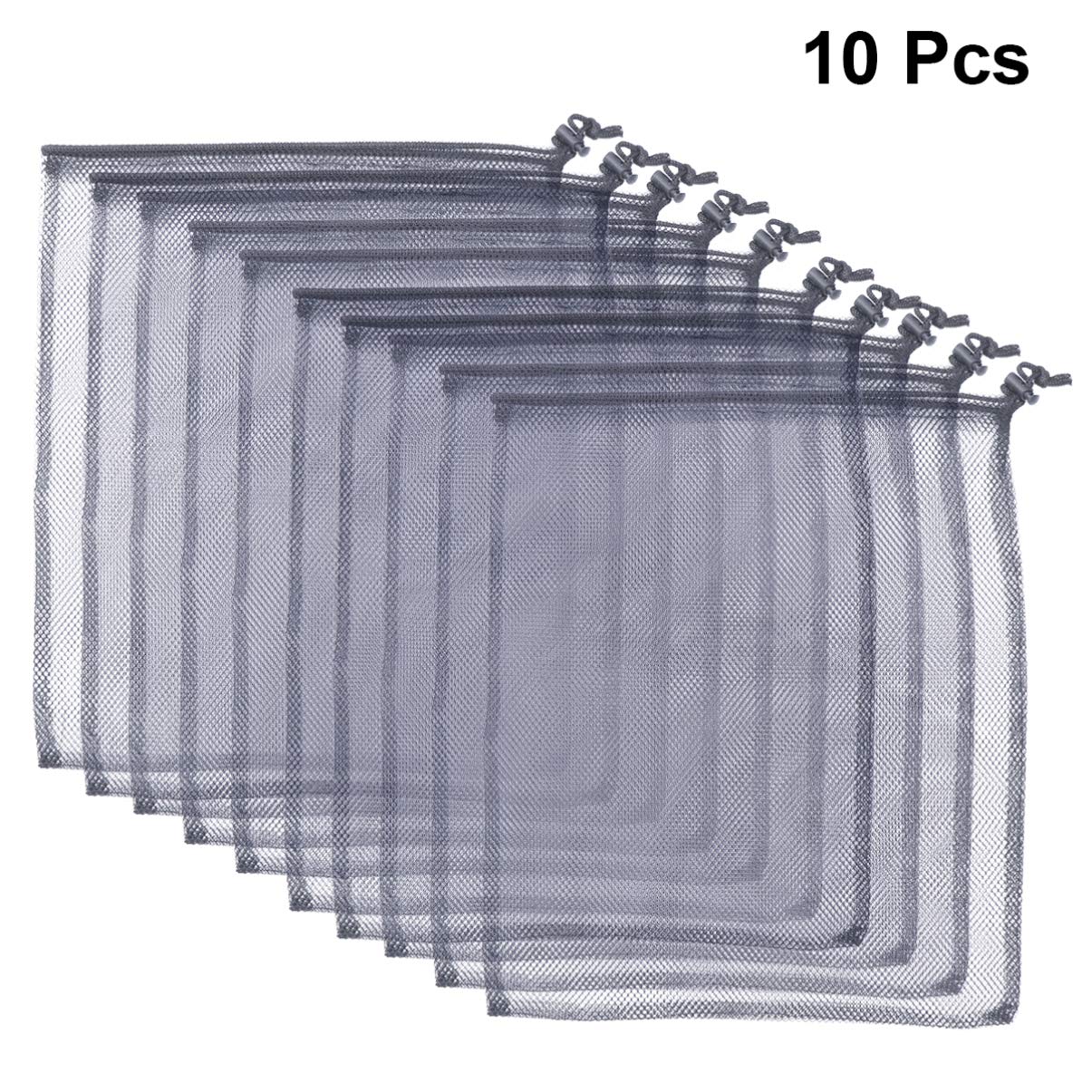 10 Pcs Mesh Storage Bags - Portable Organizer for Bath Products, Travel & Laundry - Breathable & Durable Mesh Carrier Bags for Home & On-The-Go Use