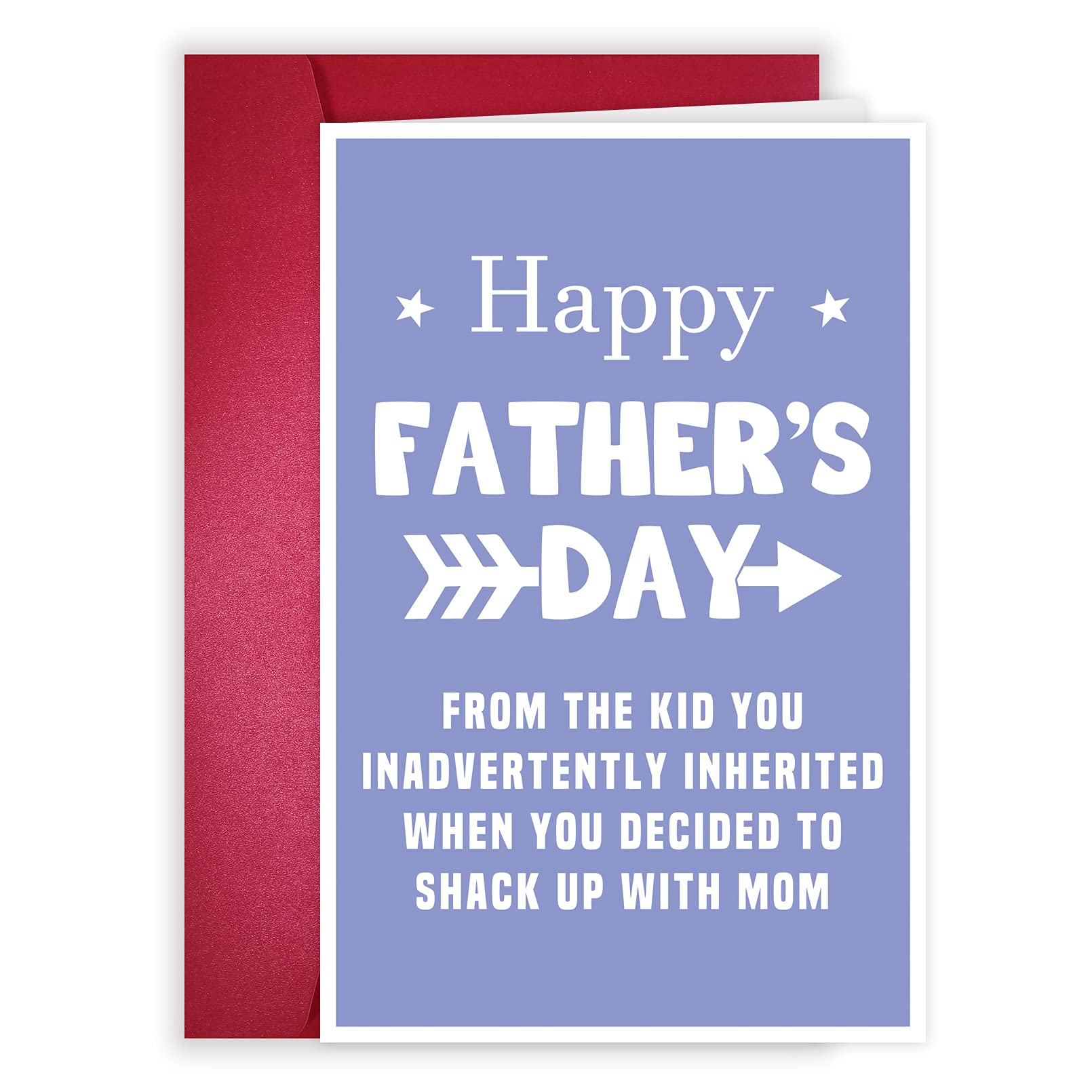 Funny Stepdad Father's Day Card - Heartfelt Thank You Card from Stepdaughter or Stepson - Perfect Gift for Stepfather - Ideal for Father's Day Celebrations & Special Occasions