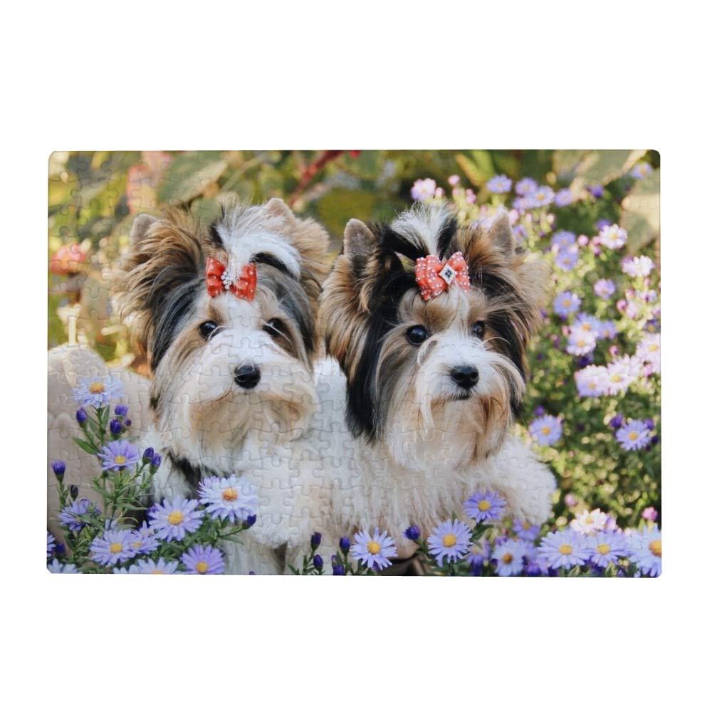 Vantaso 1000 Piece Jigsaw Puzzle for Adults and Kids Ages 10+ - Yorkshire Terriers Dog Puzzle Game for Family Fun, Stress Relief & Home Decor
