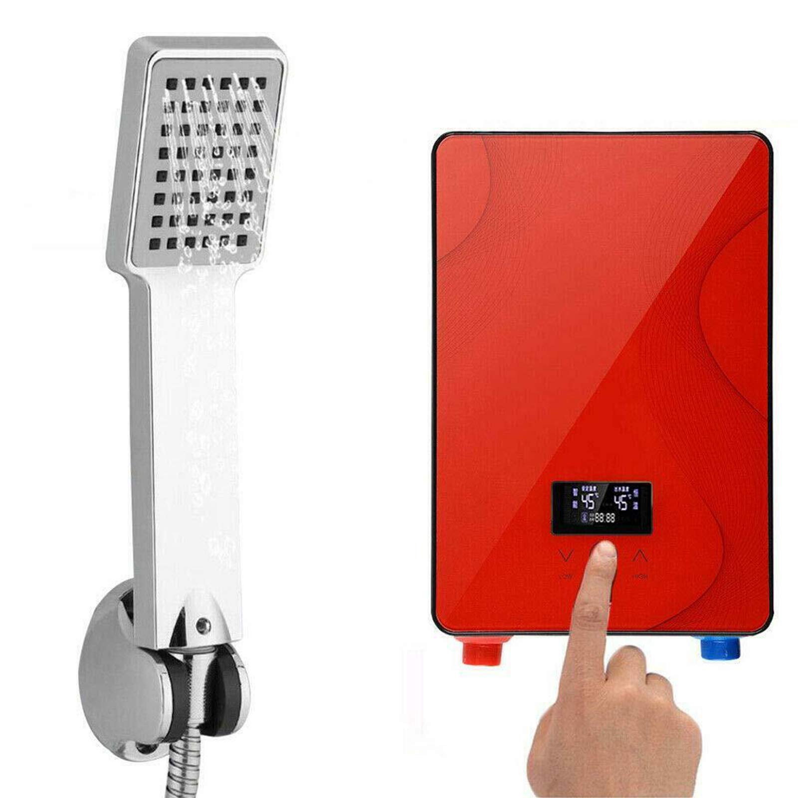 6500W Electric Tankless Water Heater with Digital Display - 220V Instant Hot Water System for Home & RV - Overheating Protection - Perfect for Bathroom, Kitchen & Outdoor Use