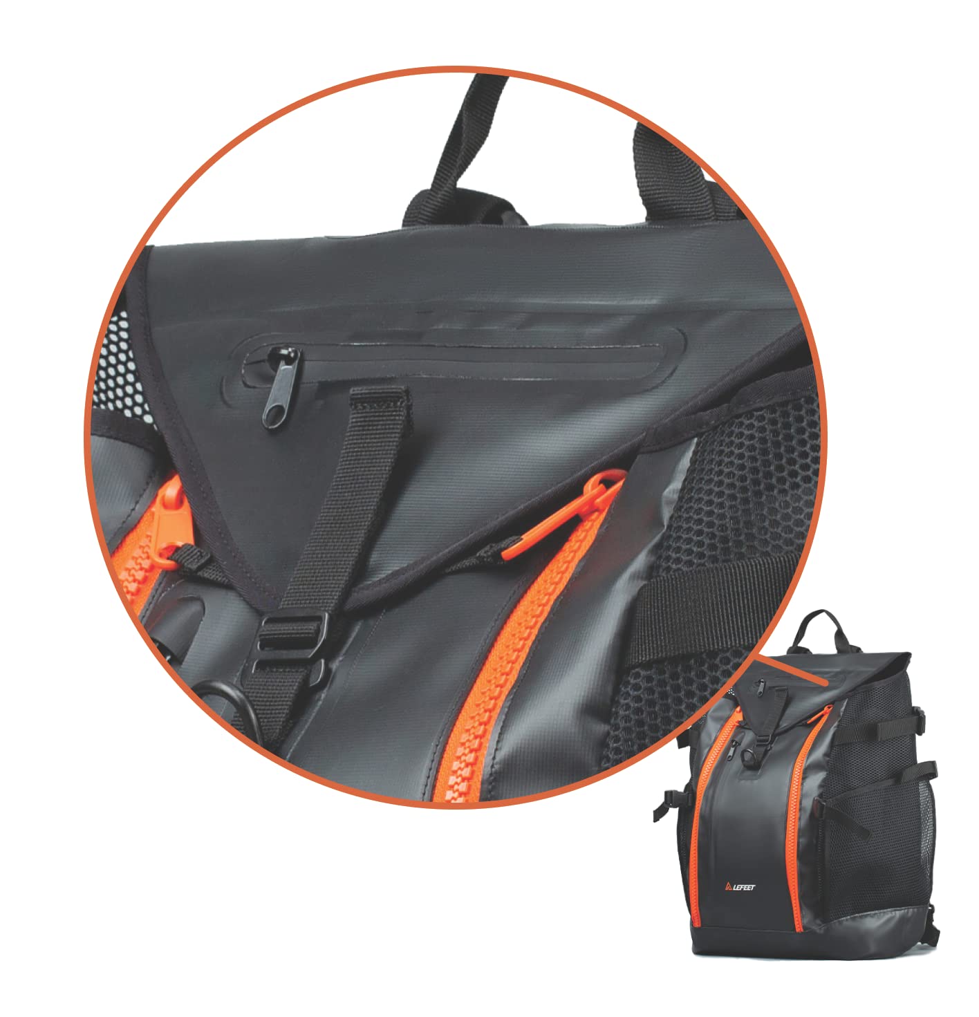 LEFEET Waterproof Scuba Diving Backpack - Lightweight Dive Gear Bag for Travel & Underwater Adventures | Perfect for Snorkeling, Spearfishing & Beach Trips