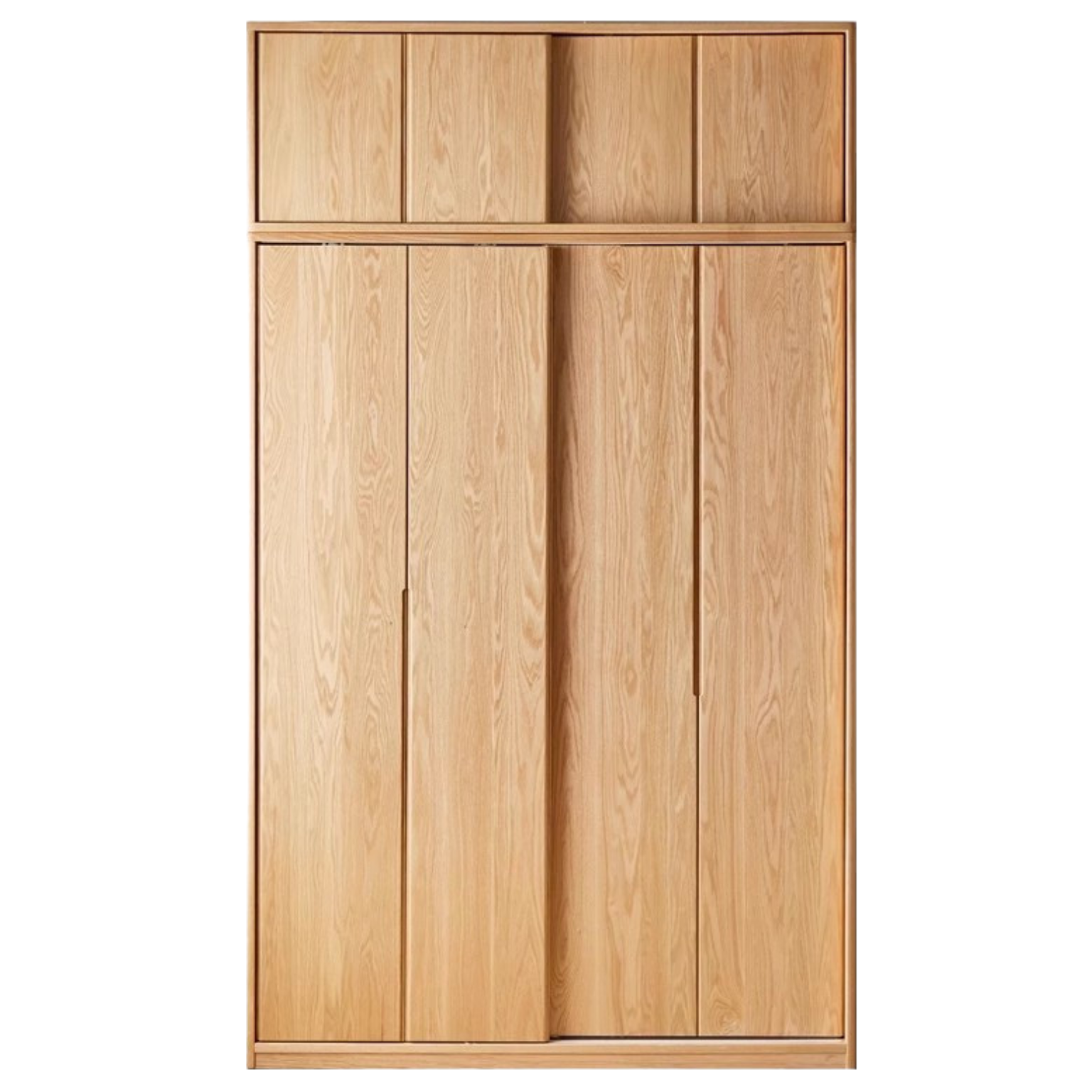 Solid Oak Wood Sliding Door Wardrobe - Durable & Stylish Closet Storage for Bedroom, Living Room, and Office Organization