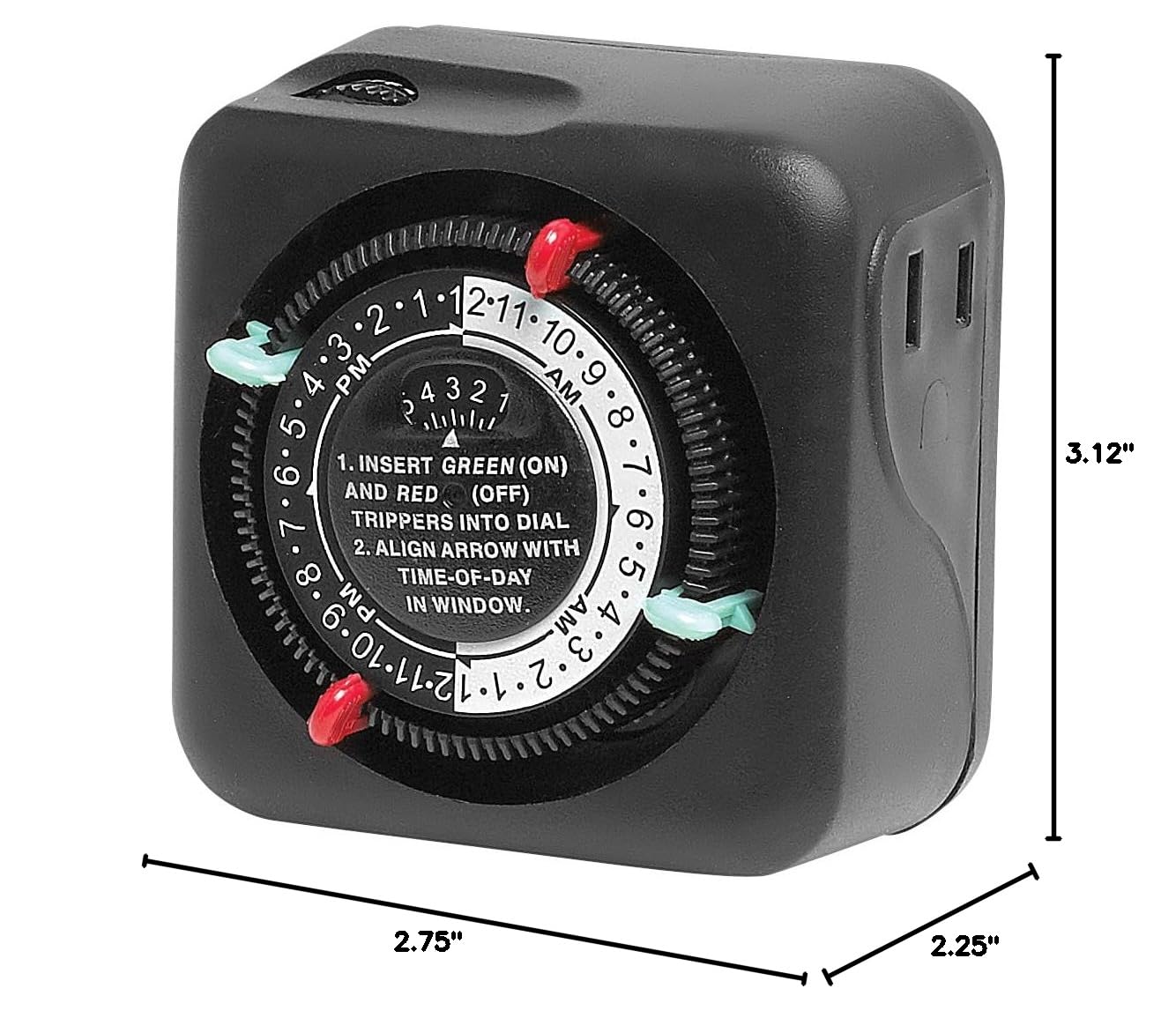 Hinkley Lighting 1505TC White Manual Timer Switch - Indoor/Outdoor Light Control for Home, Office & Garden