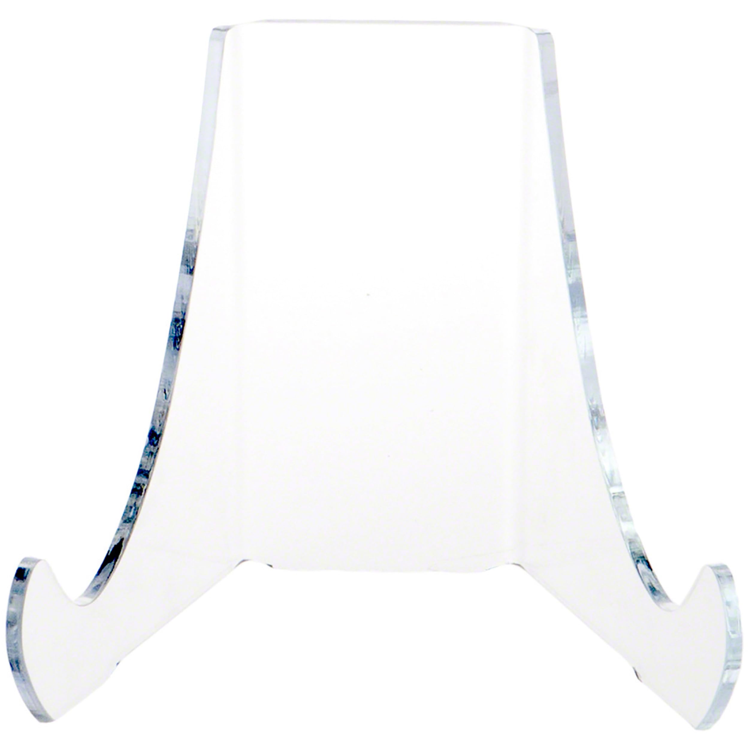 Clear Acrylic Flat Back Easel with Rounded Support Ledges - 6