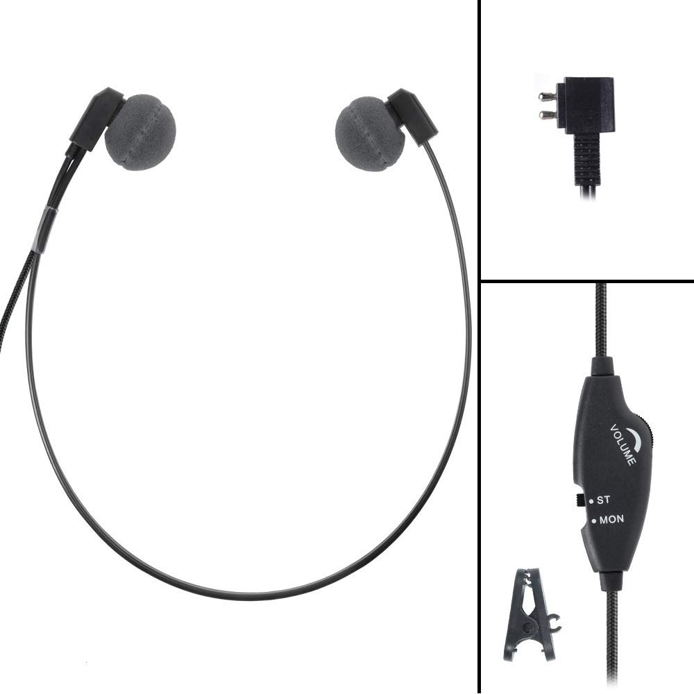 ECS WordHear-O DAP 2-Prong Under-Chin Transcription Headset for Dictaphones - Professional Audio Recording Headphones for Medical, Legal & Office Dictation