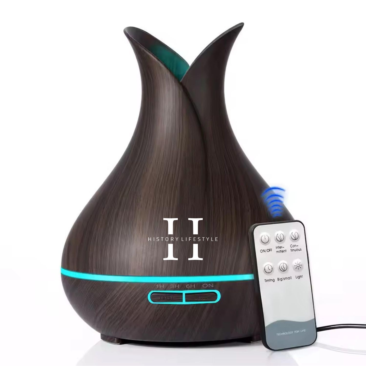 Premium 550ml Ultrasonic Essential Oil Diffuser - 5-in-1 Aromatherapy Device with Humidifier, Timer & 7 Color LED Lights | Perfect for Home, Office, Yoga & Spa Relaxation | Safety Auto-Off Switch