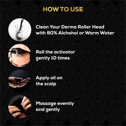 SAAN Derma Roller 540 Titanium Micro Needles 0.5mm for Hair Growth & Beard Stimulation | Face Roller for Acne Scars, Wrinkles & Stretch Marks | At-Home Scalp & Skin Care Treatment | Perfect for Men & Women's Beauty Routine