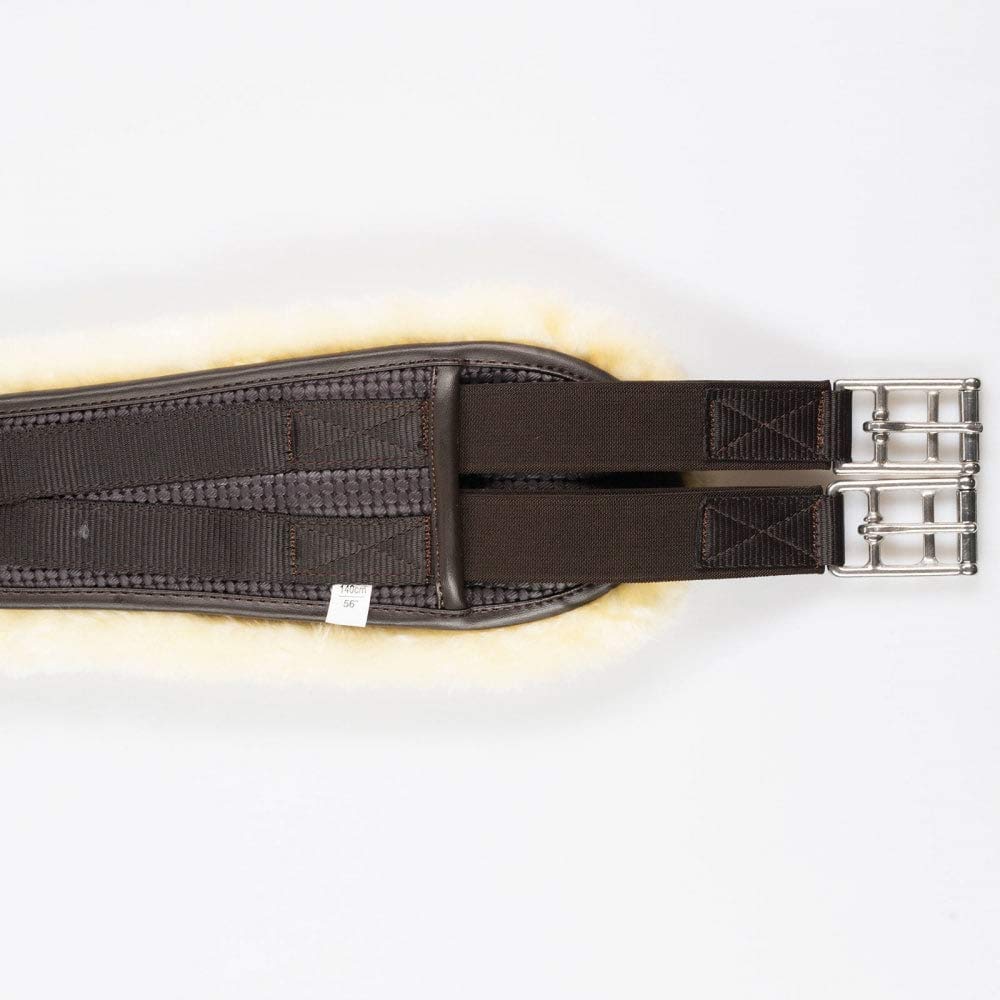 HORZE Anatomical Horse Strap Moumoute Atlanta - Brown, 125 - Comfortable & Secure Fit for Dressage, Jumping & Training