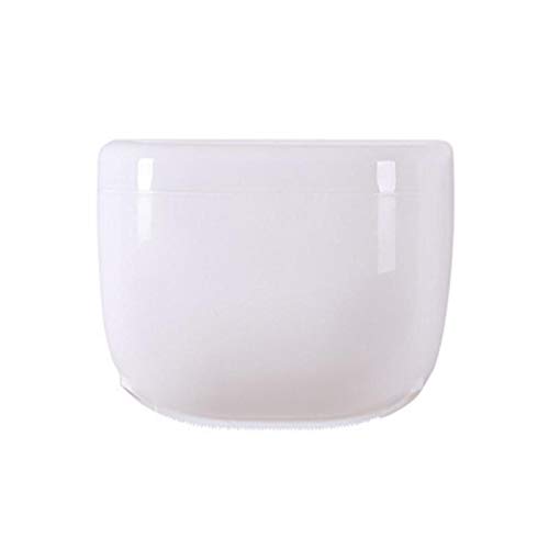 Wall Mounted Toilet Paper Holder with Phone Shelf - Waterproof Bathroom Storage Organizer for Paper Towel Box & Mobile Phone - White - Perfect for Small Bathrooms & Home Organization