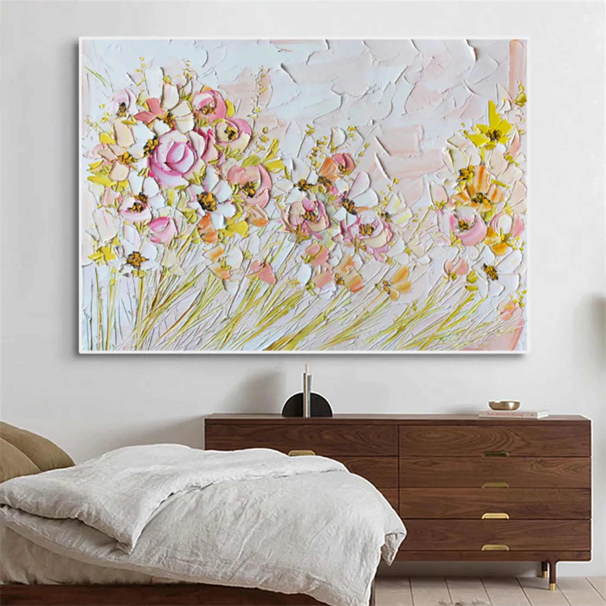 Flower and Tree Painting #FT047 - Handmade Canvas Art for Home Decor, Office Wall Art, and Gift Ideas
